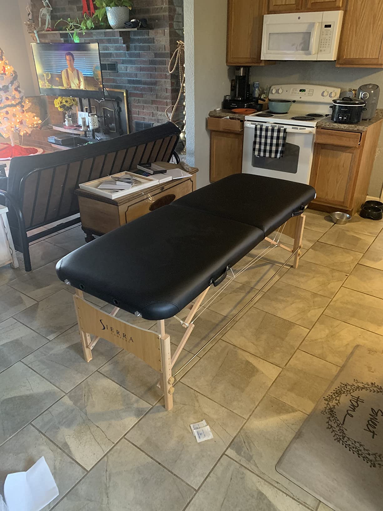 Sierra Comfort Basic Portable Massage Table, Black customer photo 2