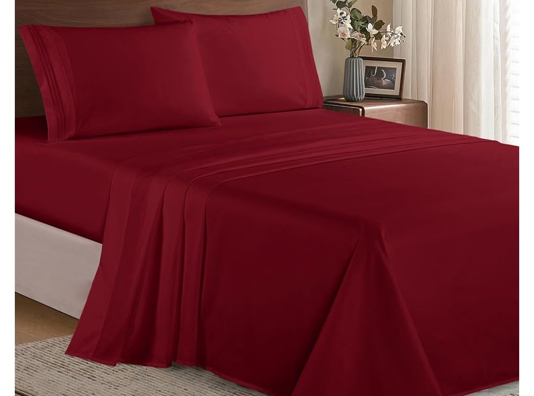 Elegant Comfort Luxury Soft 1500 Premier Egyptian 4-Piece Premium Hotel Quality Wrinkle Resistant Coziest Bedding Set, All Around Elastic Fitted Sheet, Deep Pocket up to 16inch, King, White customer photo 1