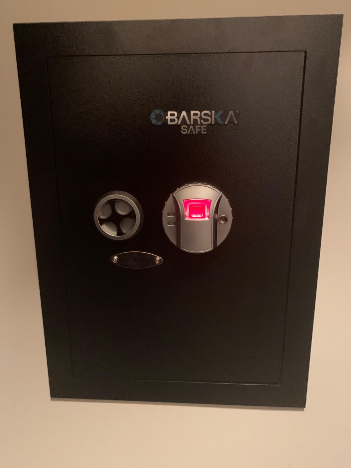 Barska Biometric Fingerprint Steel Wall Safe with Adjustable Shelves - DOJ Certified with Pry-Resistant Deadbolts, Mountable for Home, Office, and Business Use customer photo 1