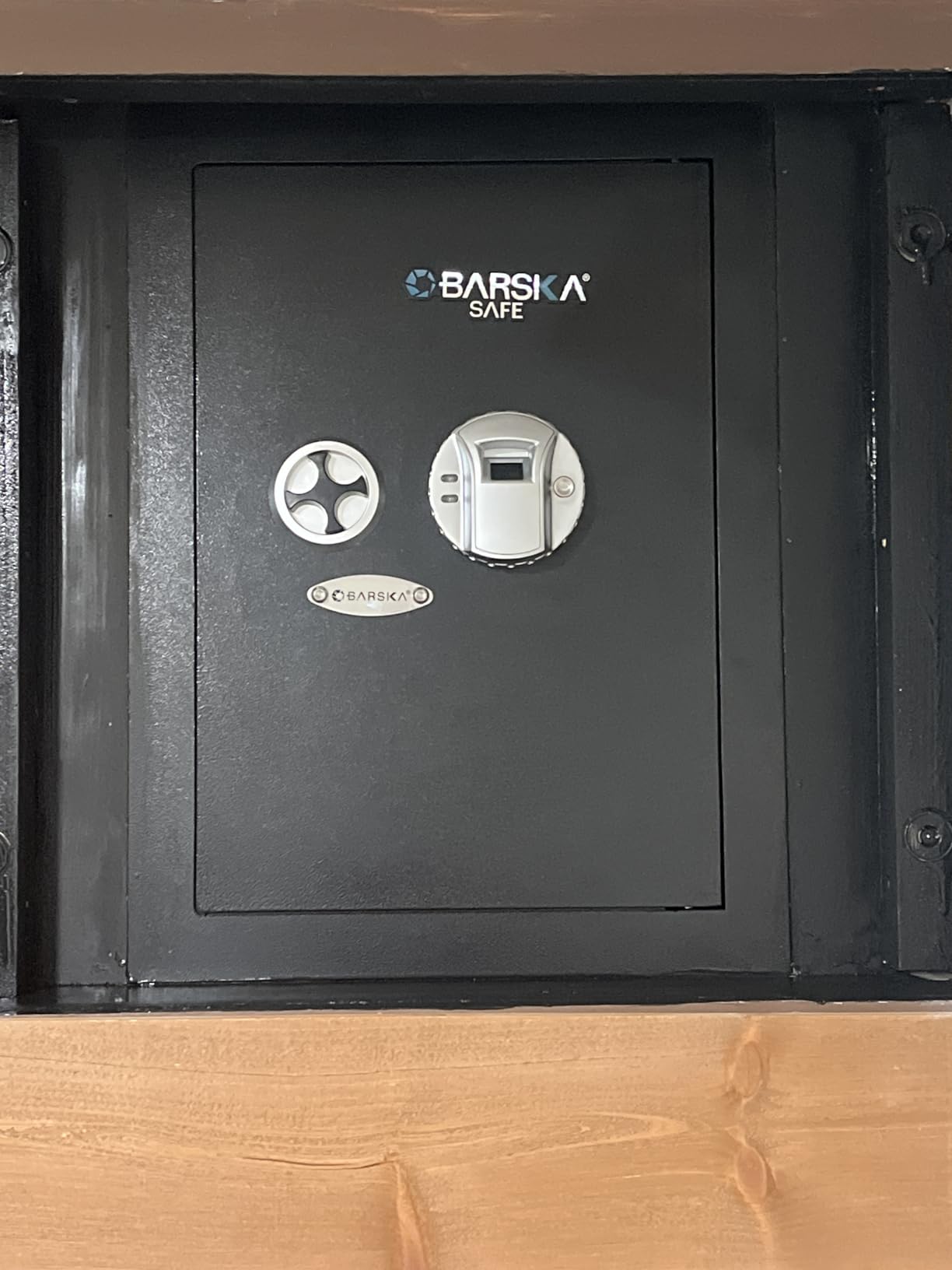 Barska Biometric Fingerprint Steel Wall Safe with Adjustable Shelves - DOJ Certified with Pry-Resistant Deadbolts, Mountable for Home, Office, and Business Use customer photo 2