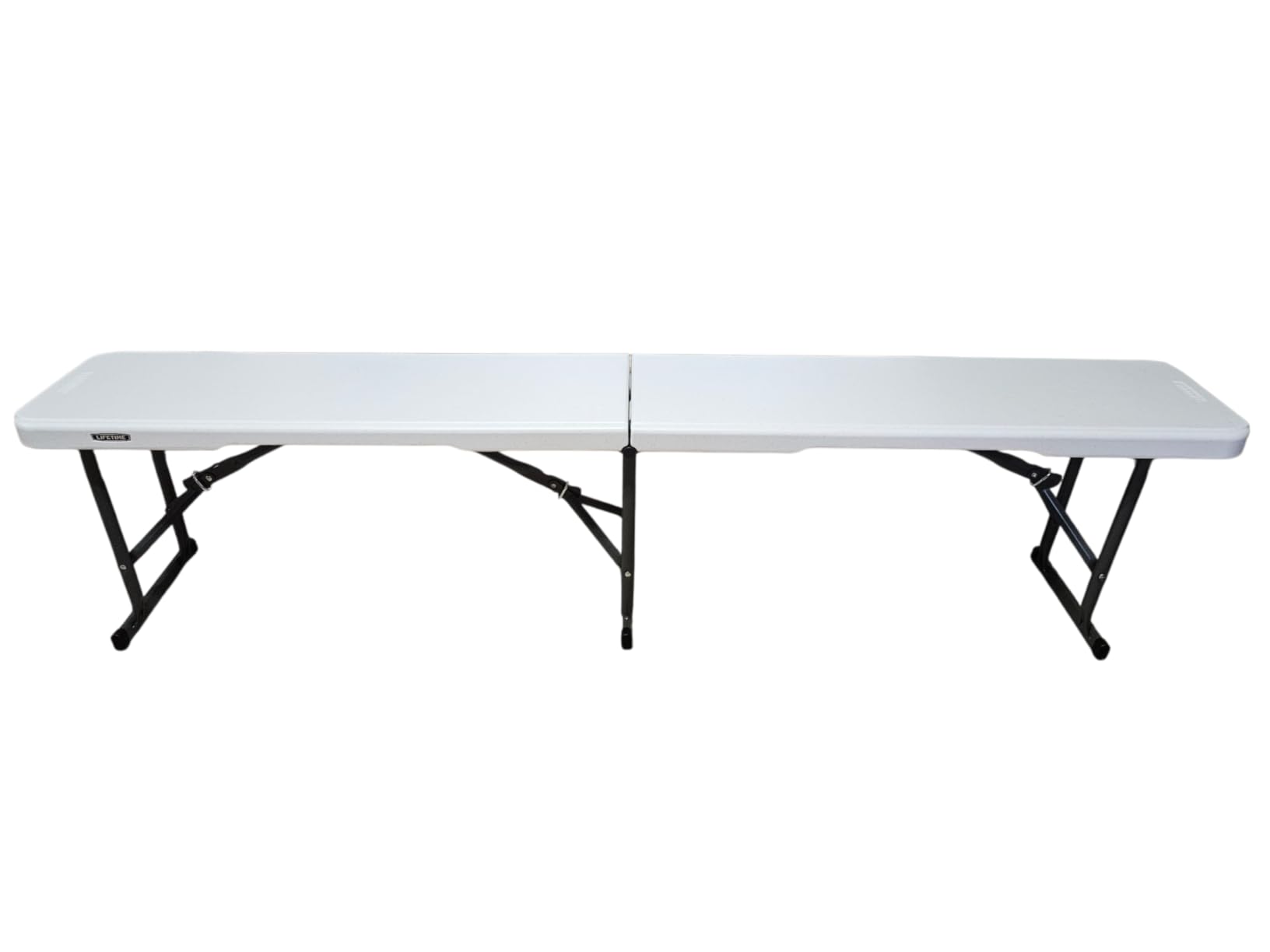 LIFETIME Portable Folding Bench, 6-Foot Fold-in-Half, UV-Resistant Seat, Powder-Coated Steel Frame, Lightweight, Stain-Resistant, Non-Marring Foot Caps, Indoor/Outdoor Portable Seating customer photo 2