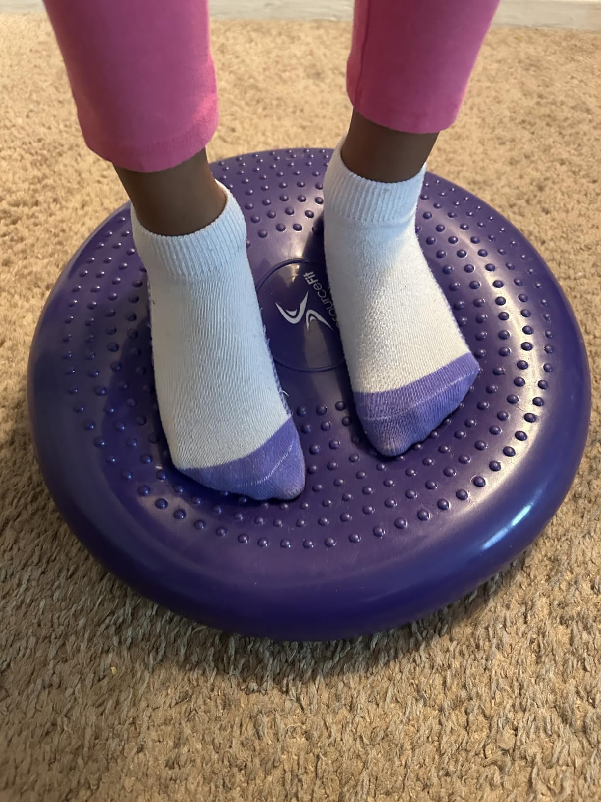 ProsourceFit Core Balance Disc Trainer, 14 Inch Diameter with Pump for Improving Posture, Fitness, Stability customer photo 1