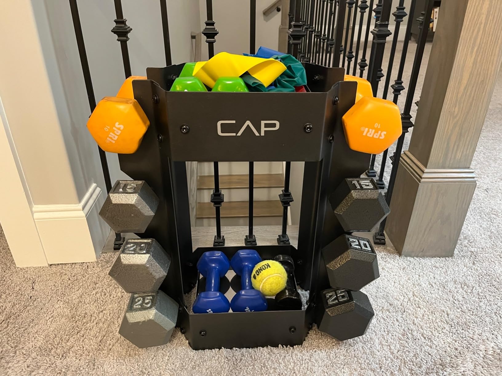 CAP Barbell Dumbbell and Kettlebell Storage Rack - Compact Weight Storage for Home Gym customer photo 1