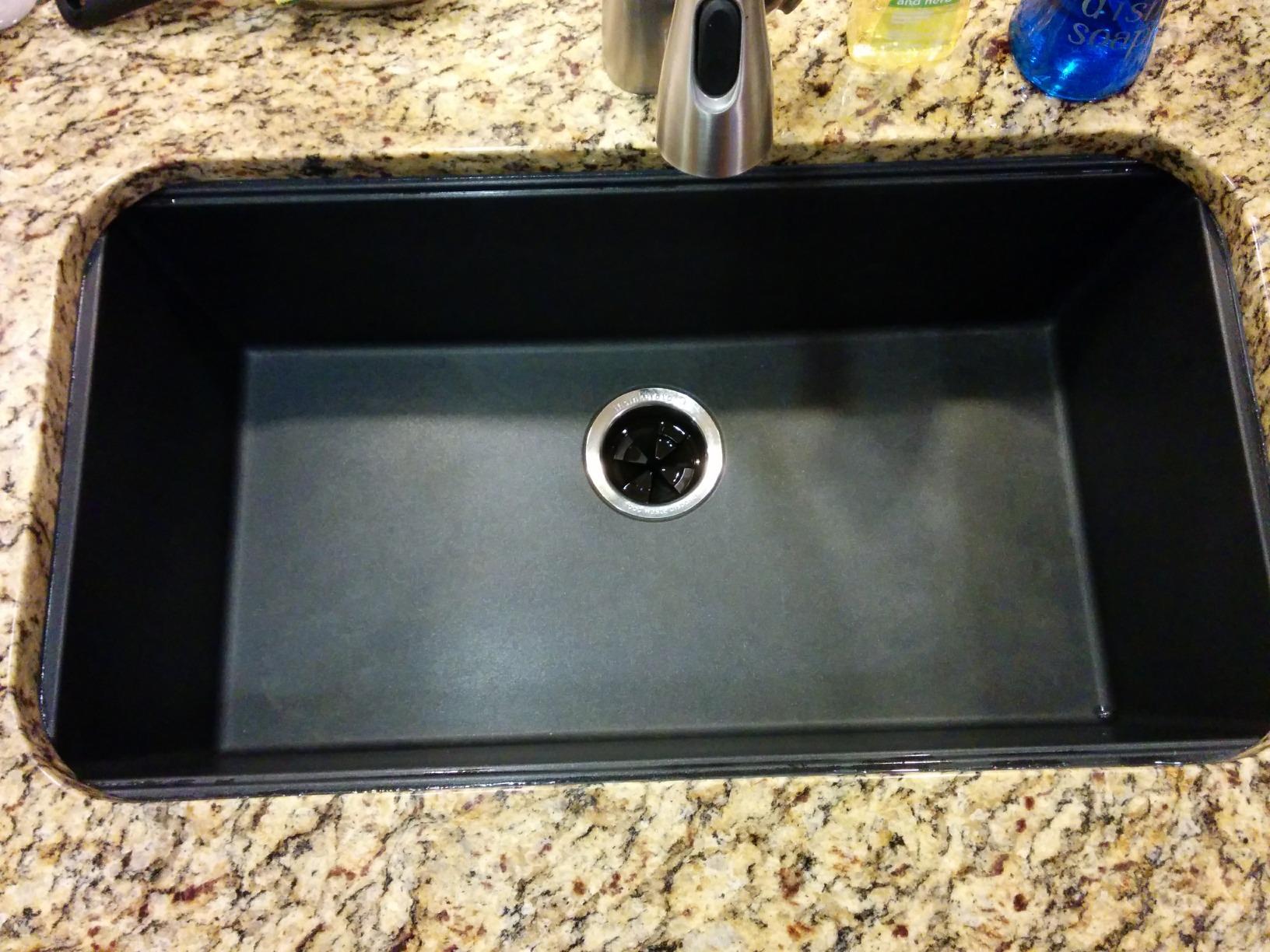 KRAUS Quarza 31-inch Undermount Single Bowl Granite Kitchen Sink in Black Onyx, KGU-413B customer photo 2