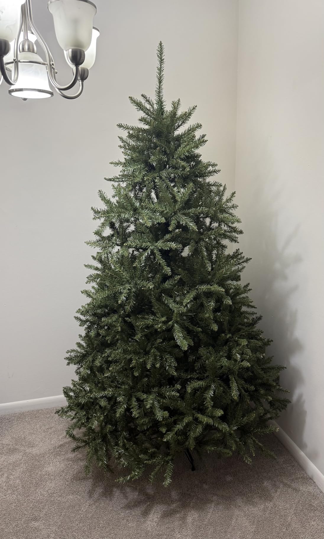 National Tree Company 7ft Unlit Dunhill Fir Full Artificial Christmas Tree | 2,144 Tips, Includes Stand, Green customer photo 2