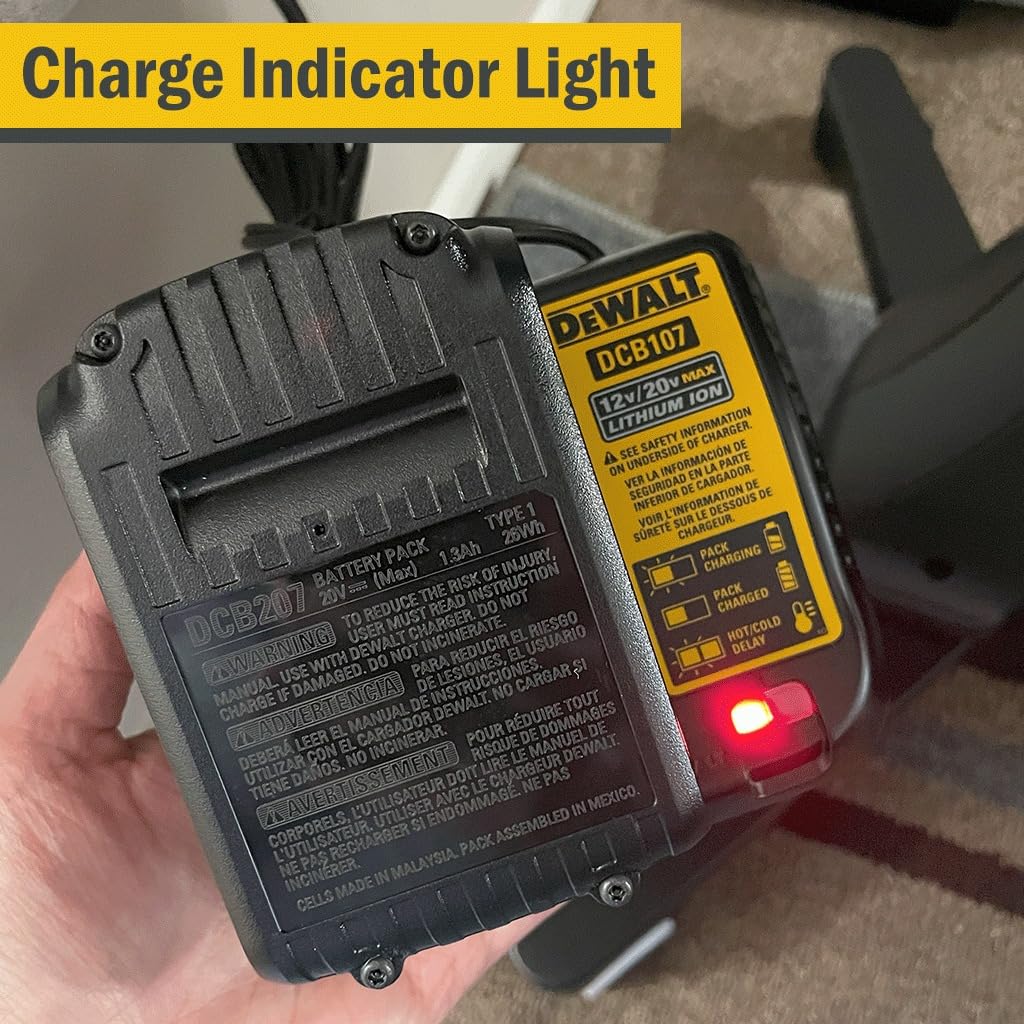 DEWALT 20V Max Cordless Drill Driver Set, 2 Speed, High Performance Motor, Includes 2 XR 1.3Ah Li-Ion Batteries, Charger and Contractor Bag (DCD771C2) customer photo 1