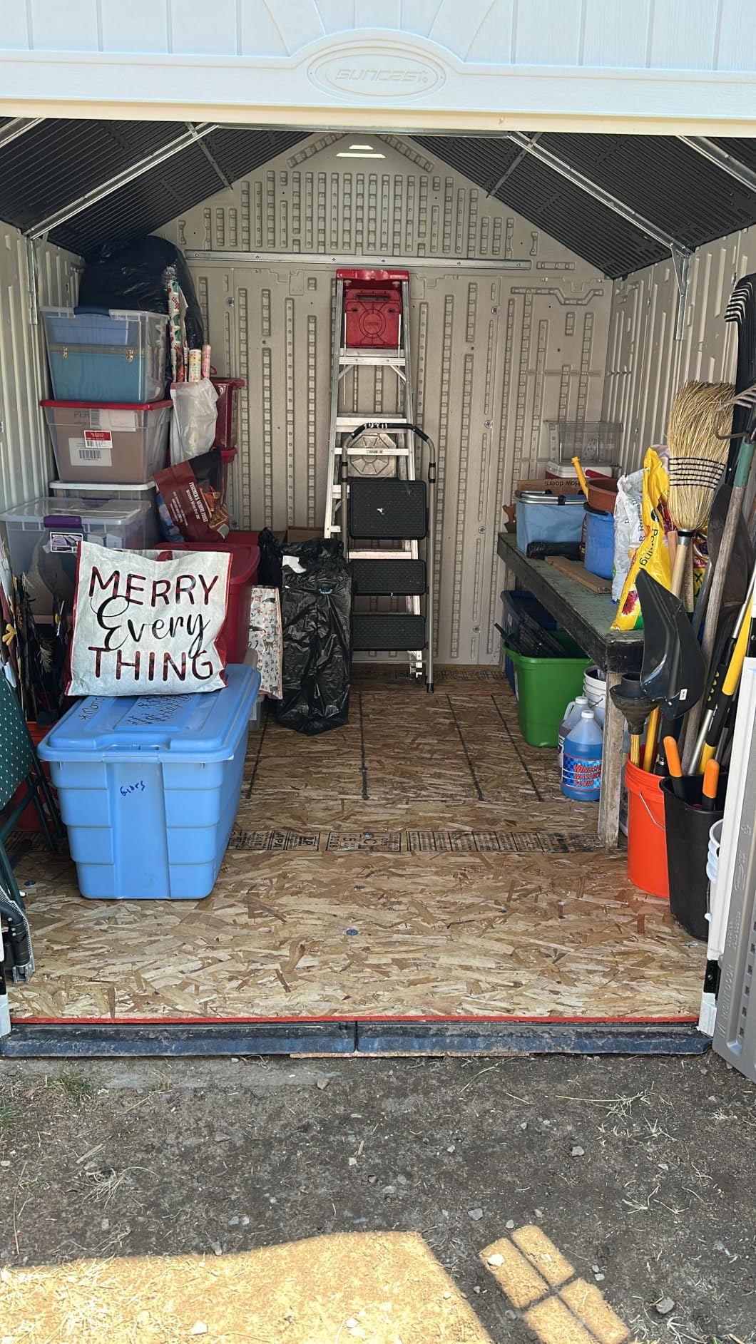 Suncast 8x10 Ft. Outdoor Storage Shed - Large Resin Outdoor Shed with Floor Included, Lockable Double Doors & Skylights. 547 Cu Ft Tremont Garden Resin Sheds for Lawn Tools, Riding Mowers, & Bikes customer photo 1