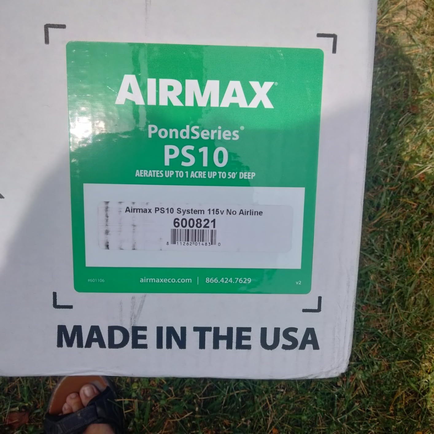 Airmax PondSeries PS10 115V Aeration System for Ponds & Lakes up to 1 Acre | Pond & lake aerator with quiet, energy efficient compressor, maximum water circulation, single air diffuser kit customer photo 1
