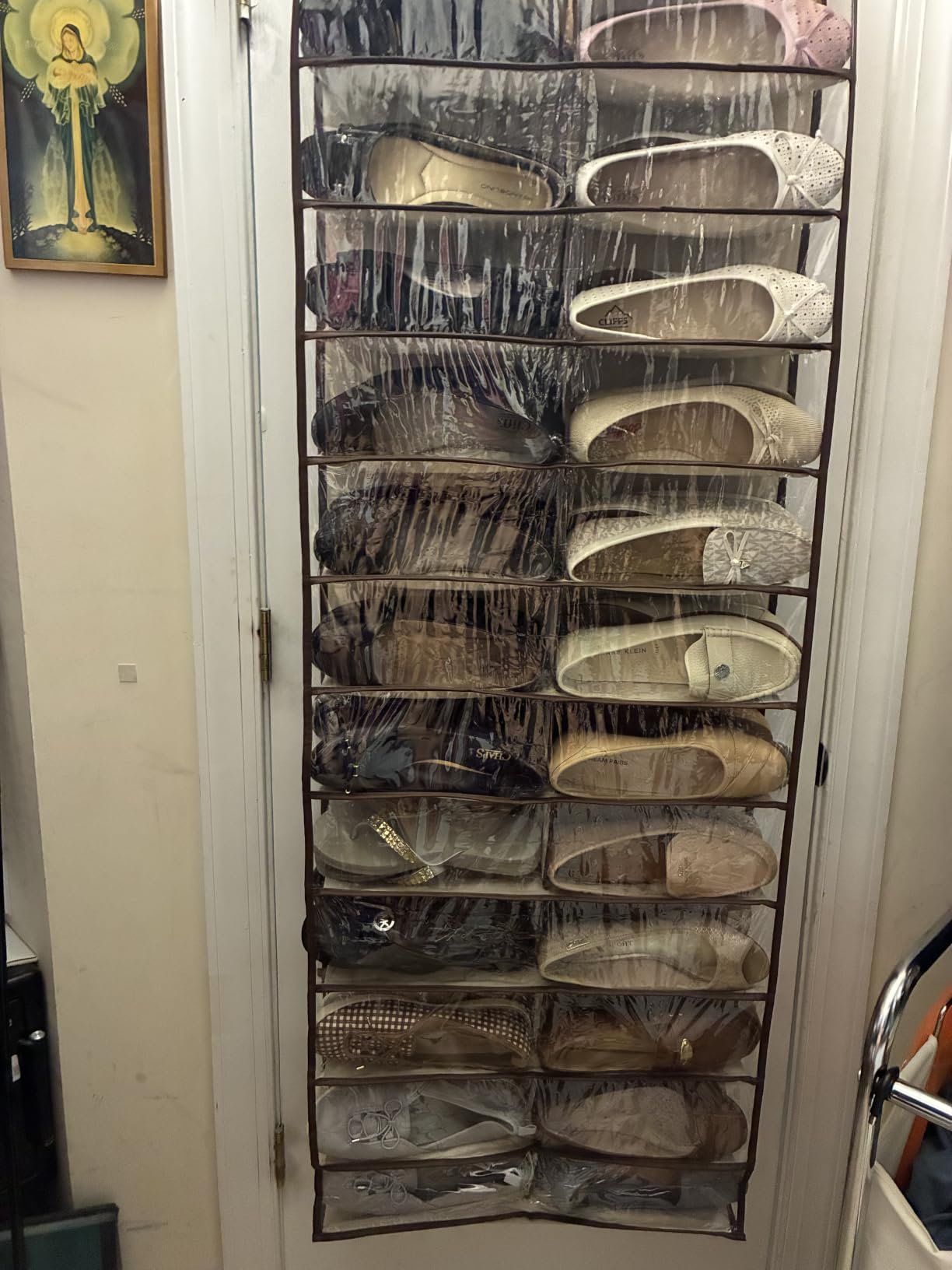 Whitmor Over The Door Shoe Shelves - 26 Sections - Crosshatch Gray customer photo 1
