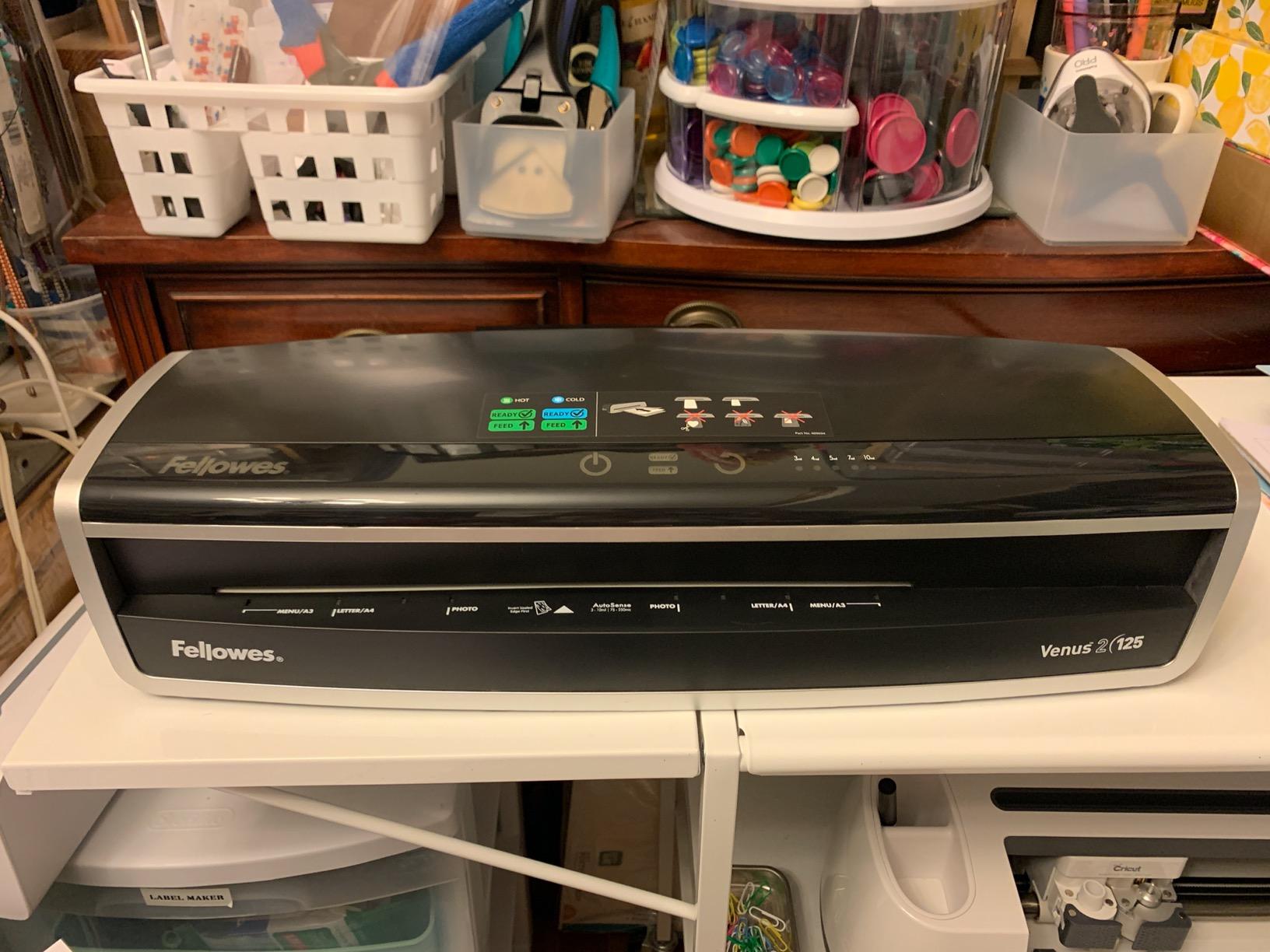 Fellowes Venus 2 125 Thermal Laminator, Classroom Organization & School Supplies Machine, Rapid 30-60 Second Warm-Up, High-Speed AutoSense Technology customer photo 1