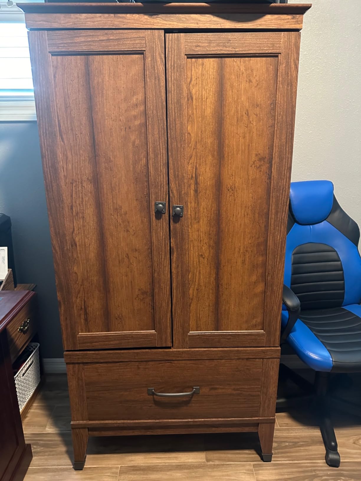 Sauder Carson Forge Armoire, Washington Cherry finish customer photo 2
