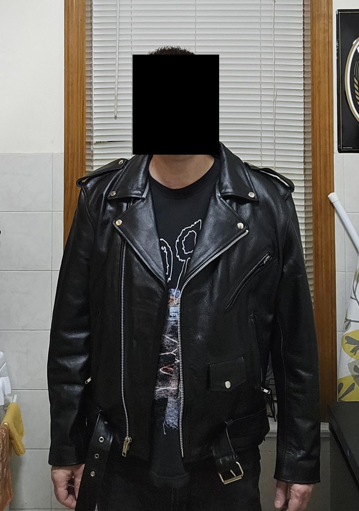 Milwaukee Leather SH1011 Men's Classic Brando Premium Leather Black Motorcycle Riders Leather Jacket w/Side Laces customer photo 2