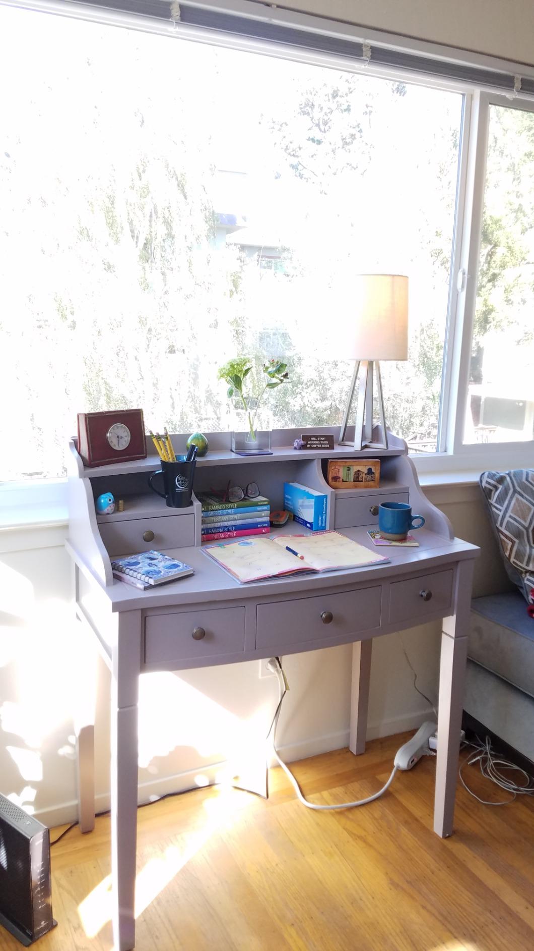 SAFAVIEH Landon 5-Drawer Writing Desk, Henna Brown customer photo 2
