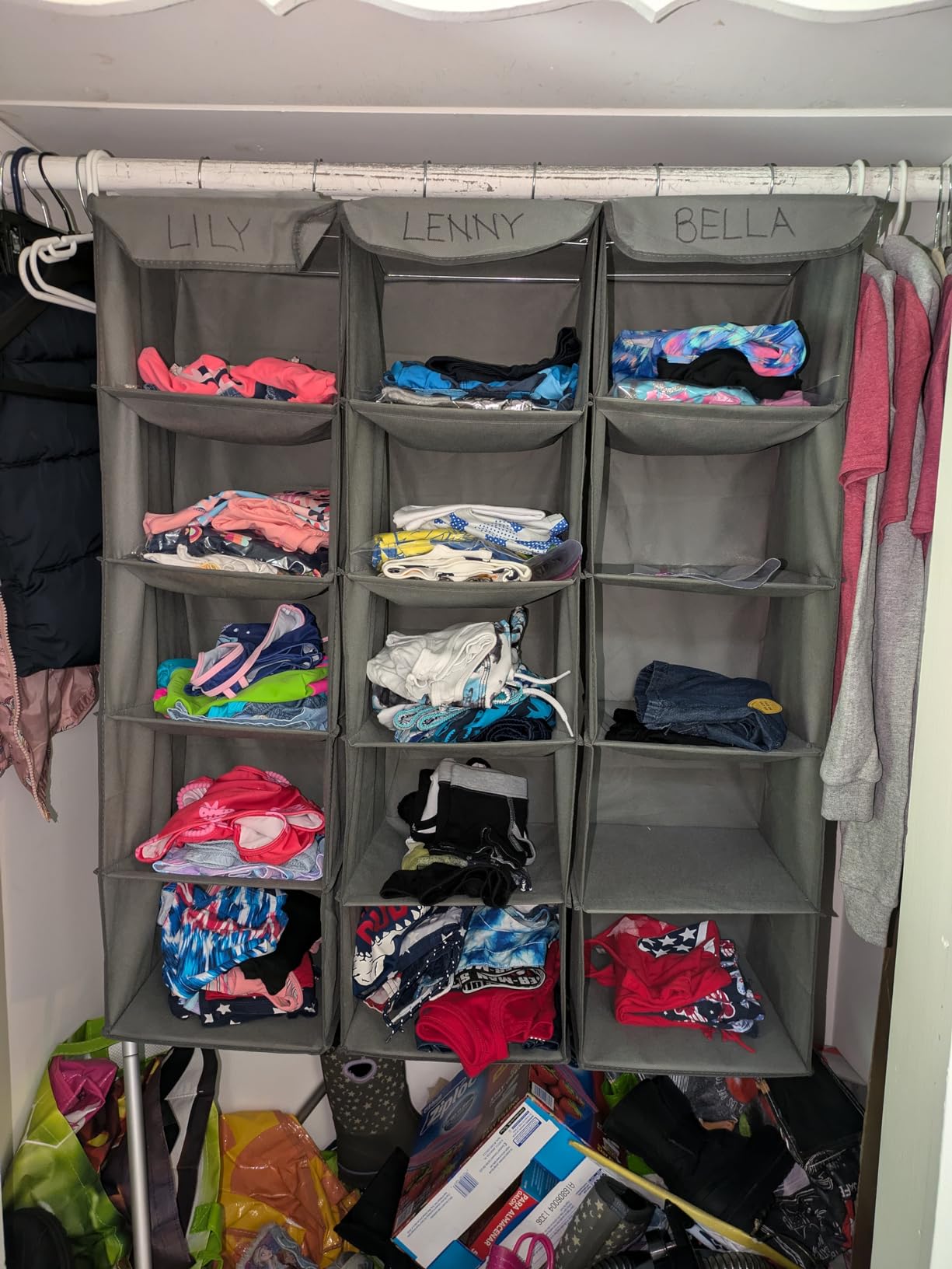 Whitmor 5 Section Closet Organizer - Hanging Shelves with Sturdy Metal Frame customer photo 1
