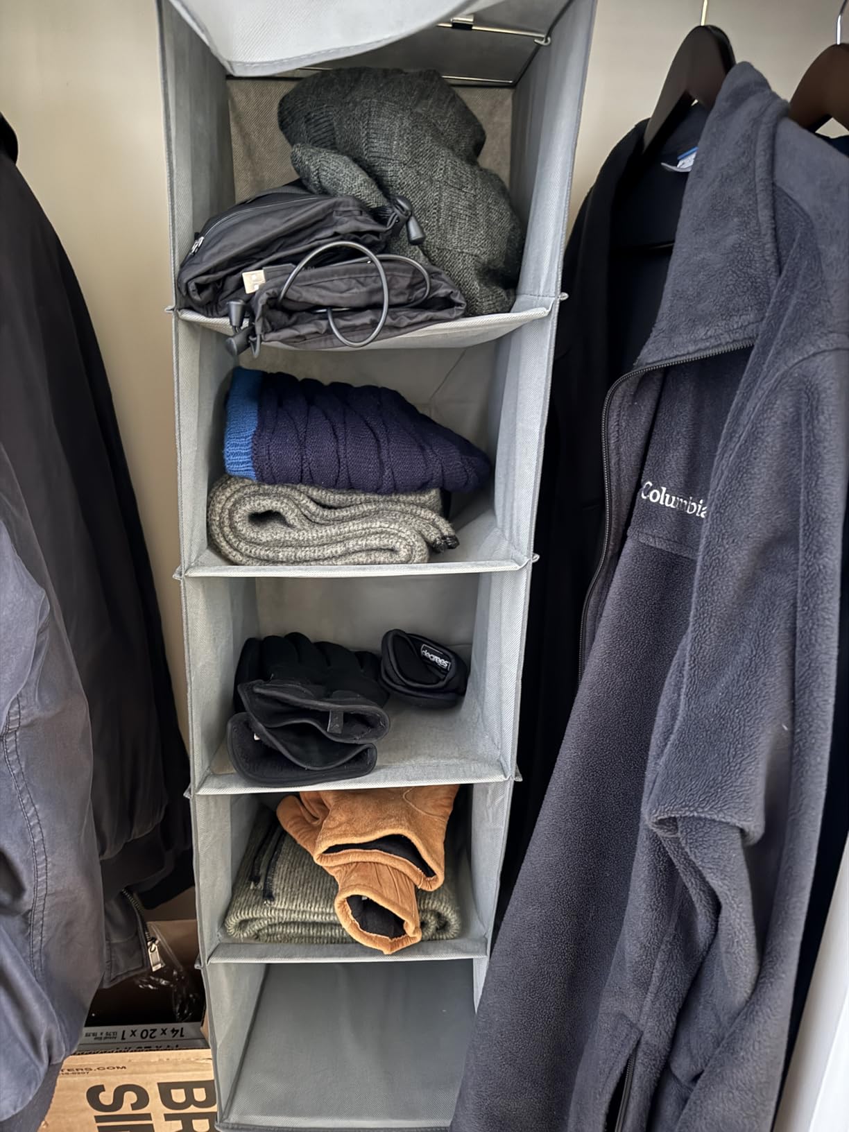 Whitmor 5 Section Closet Organizer - Hanging Shelves with Sturdy Metal Frame customer photo 2