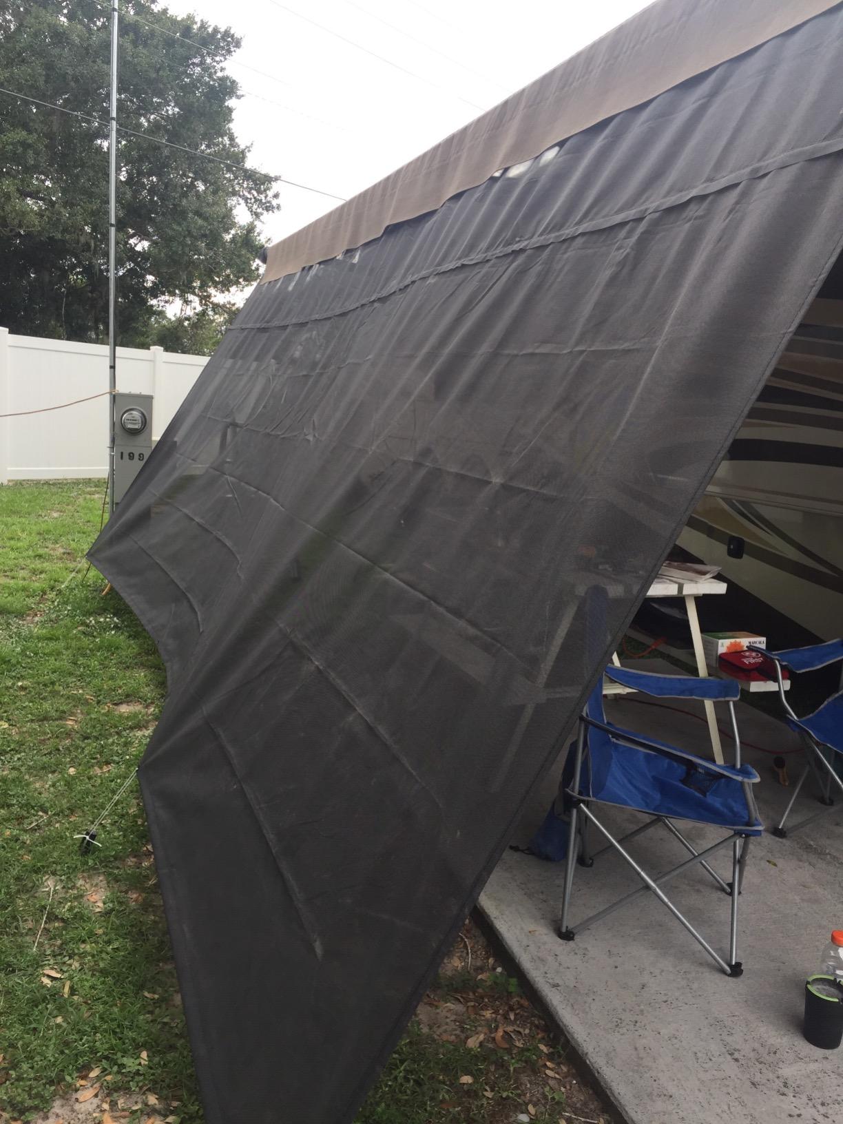 Carefree Of Colorado Drop RV Awning EZ ZipBlocker - Black Mesh RV Awning Shade Screen, Canopy Sun Blocker, Camper Accessory for Front Patio (15' x 9') customer photo 2