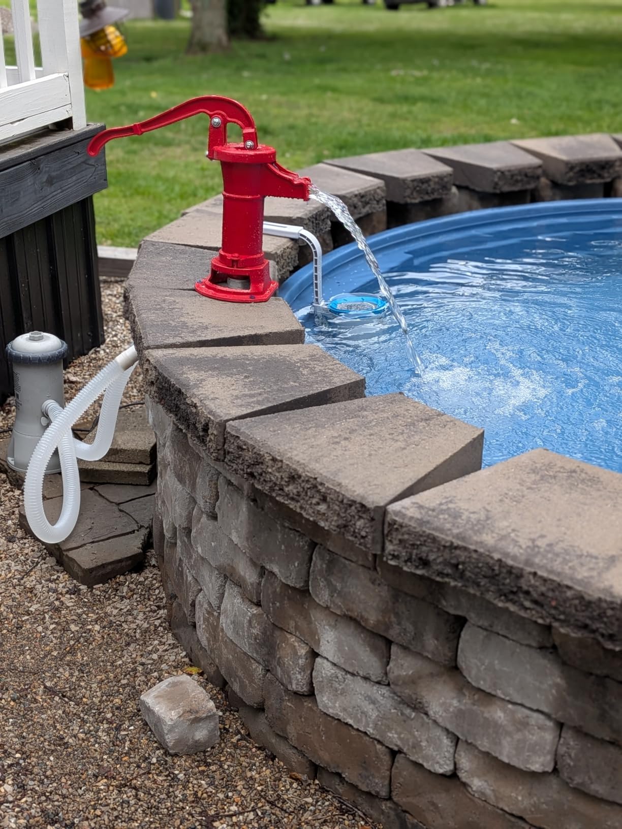 XtremepowerUS Well Hand Pitcher Antique Pitcher Manual Hand Pump Operated up to 25' ft Max Lift Patio Water Well Fountain for Outdoor Garden, Pond, Backyard, Farm customer photo 2