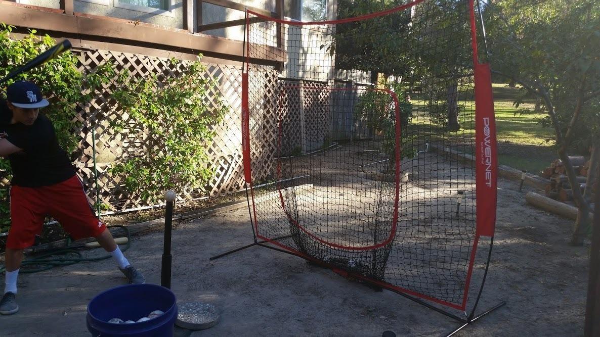 PowerNet Baseball Softball Practice Net 7x7 with Baseball Accessories for Practice Pitching, Batting & Fielding, Ball Caddy, Weighted Baseballs, Tee customer photo 1