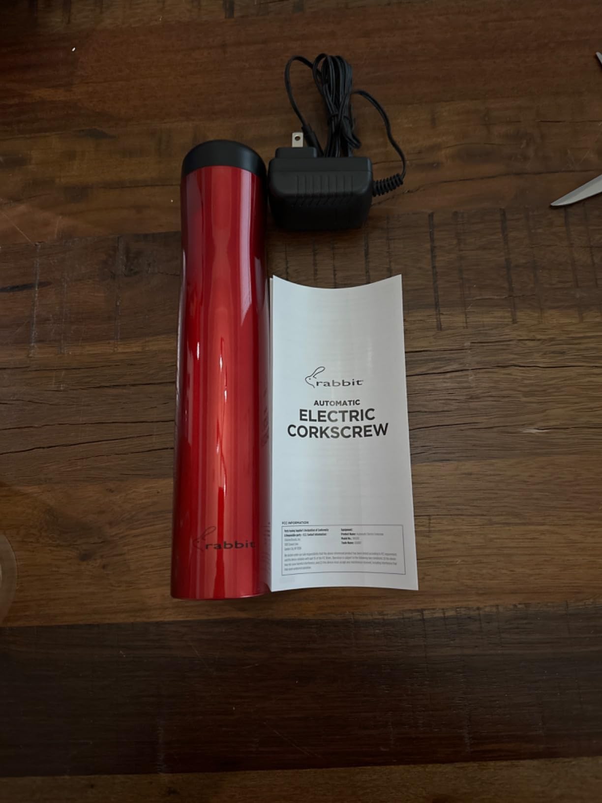 Rabbit Automatic Electric Corkscrew Wine Opener, Cordless Rechargeable, One-Touch Operation, Sleek Shiny Black Finish, Easy to use for Wine Lovers customer photo 2