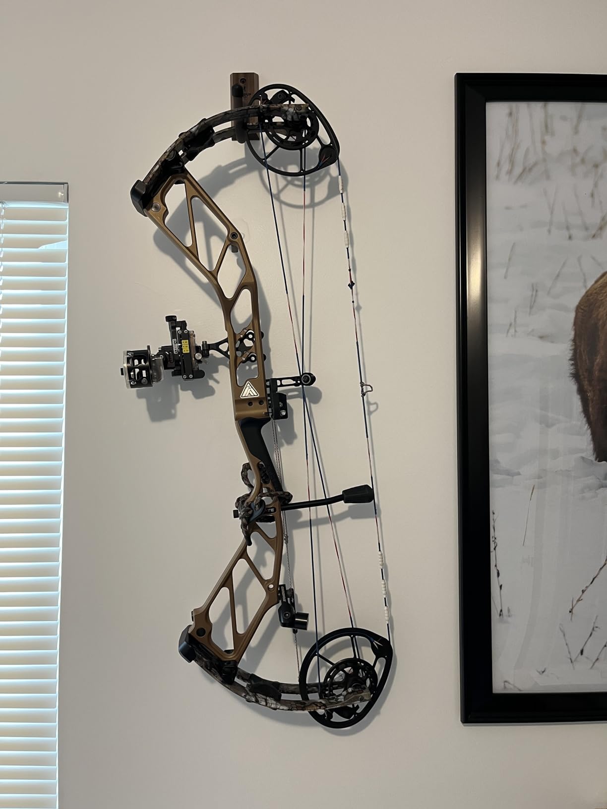 Hold Up Displays - Horizontal Gun Rack and Shotgun Hooks Store Any Rifle Shotgun and Bow - Real Hardwood Harvested in Wisconsin - Made in USA customer photo 1
