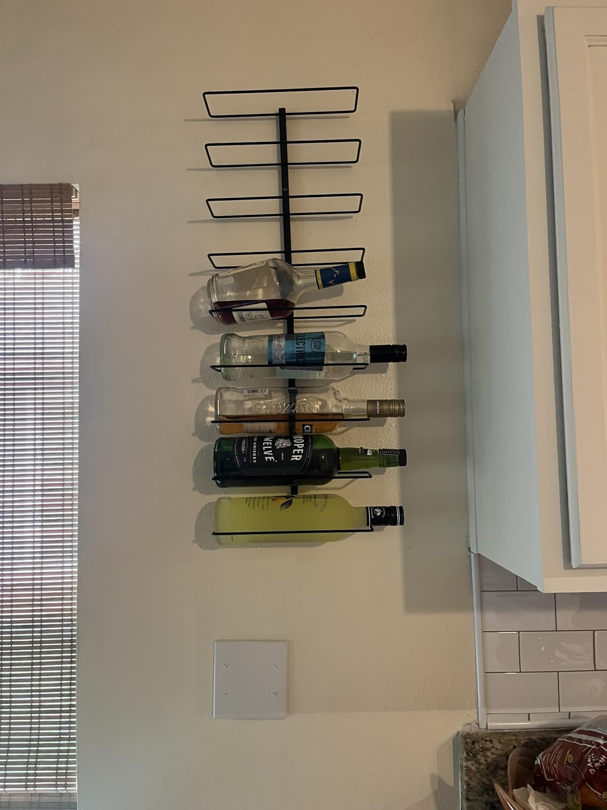 Sorbus Wall Mount Wine Rack - Holds 9 Bottles - Black Metal Wine Bottle Holder for Wall, Modern Wine Rack for Home Bar, Kitchen customer photo 2