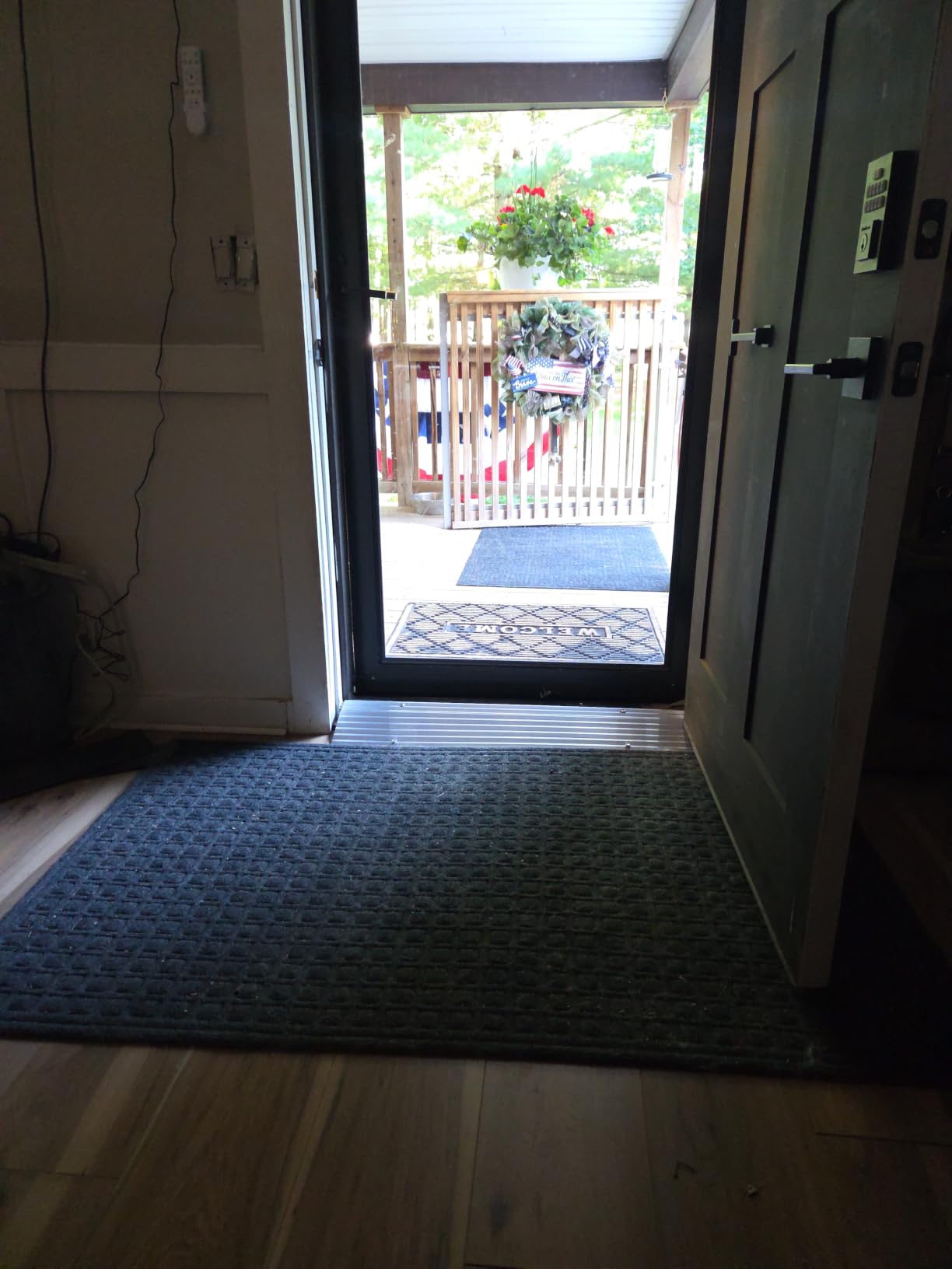 EZ-ACCESS - Threshold Ramps for Doorways - Portable Wheelchair Ramp for Home Steps, Aluminum Door Threshold Sliding Doors, and Wheelchair Access - Adjustable Modular Transitions, 1.5
