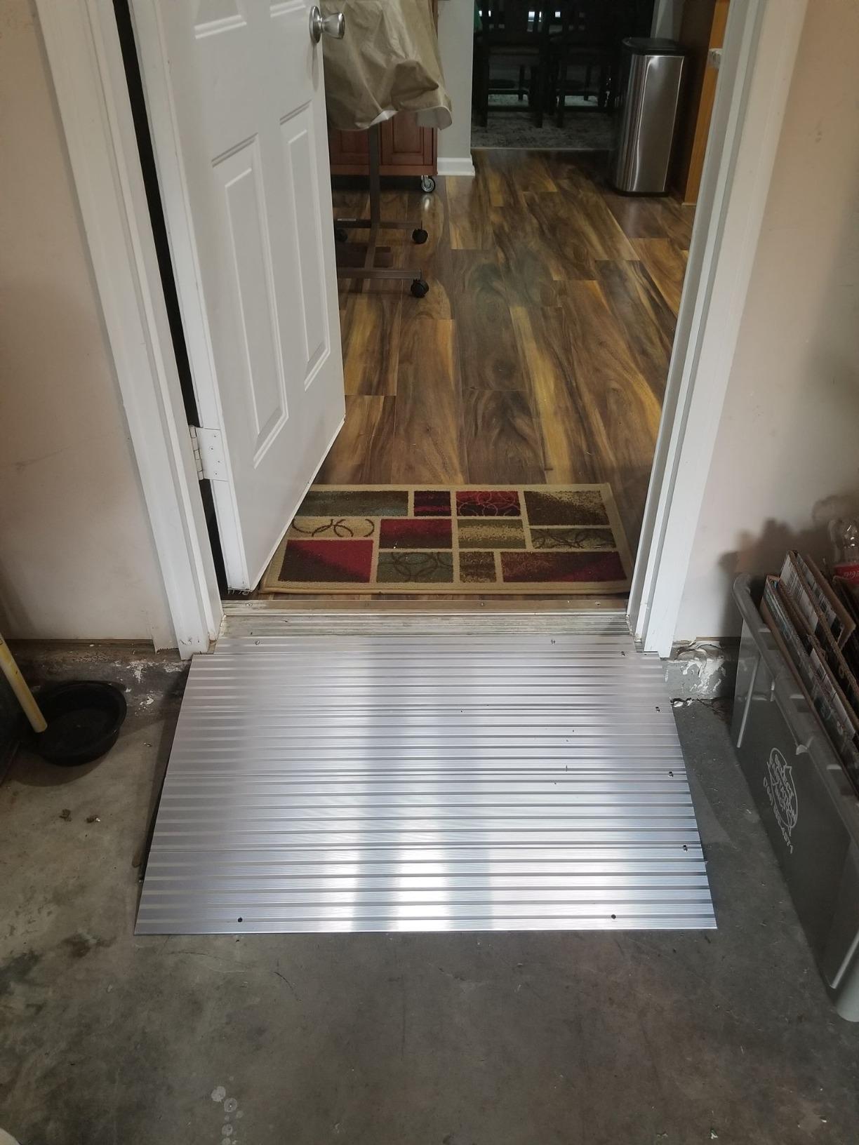 EZ-ACCESS - Threshold Ramps for Doorways - Portable Wheelchair Ramp for Home Steps, Aluminum Door Threshold Sliding Doors, and Wheelchair Access - Adjustable Modular Transitions, 1.5