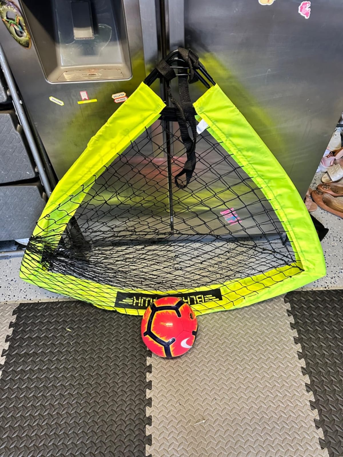 Franklin Sports Blackhawk Backyard Soccer Goal - Portable Pop Up Soccer Nets - Youth + Adult Folding Indoor + Outdoor Goals - Multiple Sizes + Colors customer photo 2