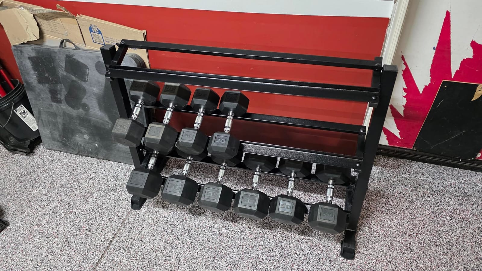 CAP 2-Tier & 3-Tier Dumbbell Rack for Home Gym, Heavy-Duty Steel Weight Storage Rack for Hex Dumbbells, Holds 5-35lb 5-50lb 5-75lb Dumbbell Pairs, Multiple Sizes & Capacities customer photo 1