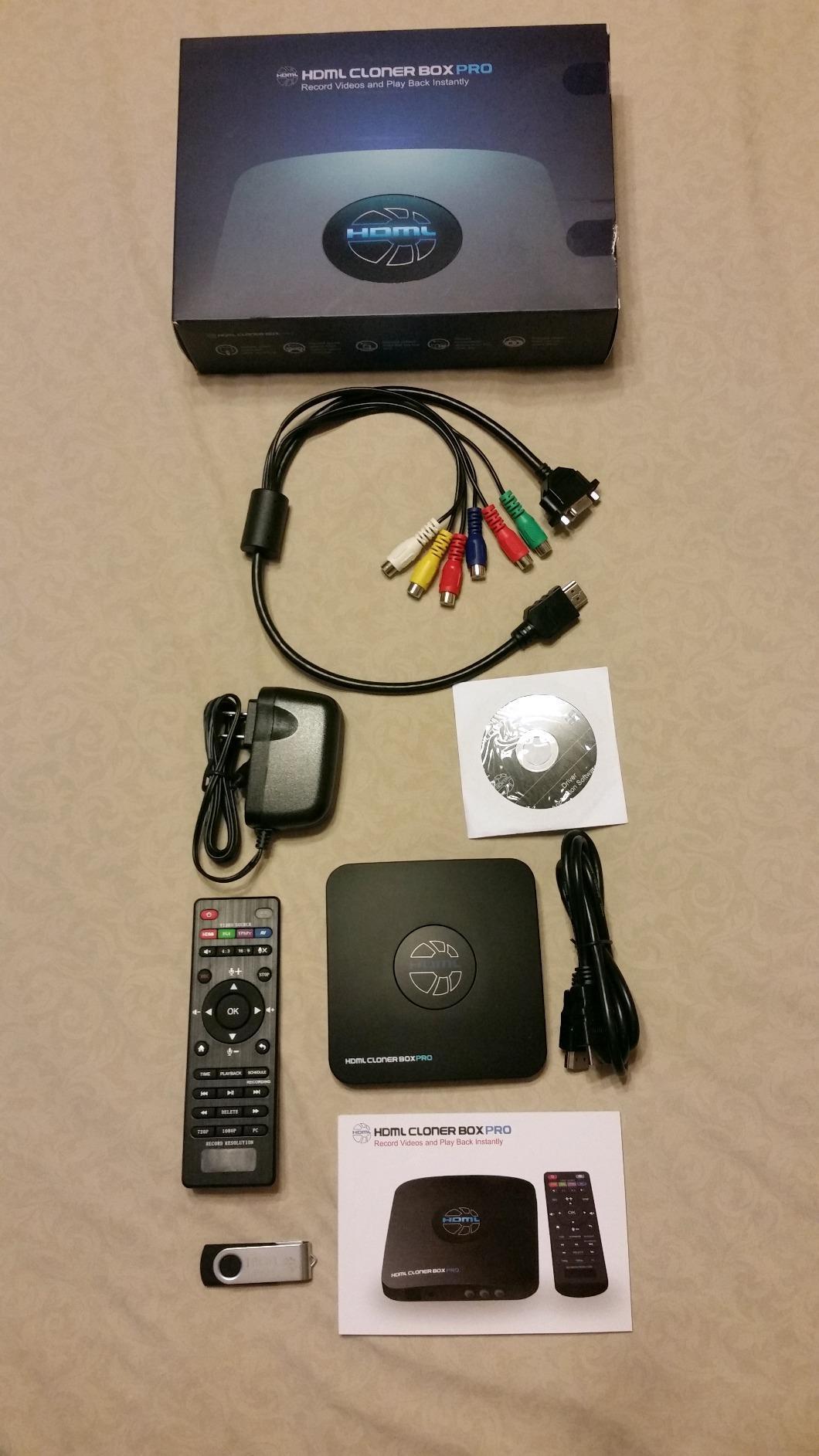 ClonerAlliance Box Pro, 1080p@60fps Video Recorder, DVR with HDMI Capture, Playback on TV. RCA/YPbPr/VGA to Digital Converter. Schedule Recording. No PC Required. customer photo 1