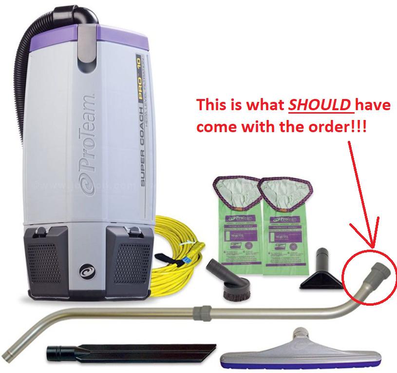 ProTeam Super Coach Pro 10 Backpack Vacuum Commercial with 2 Piece Wand Tool Kit, 10 Quart, Corded, 107304 customer photo 2