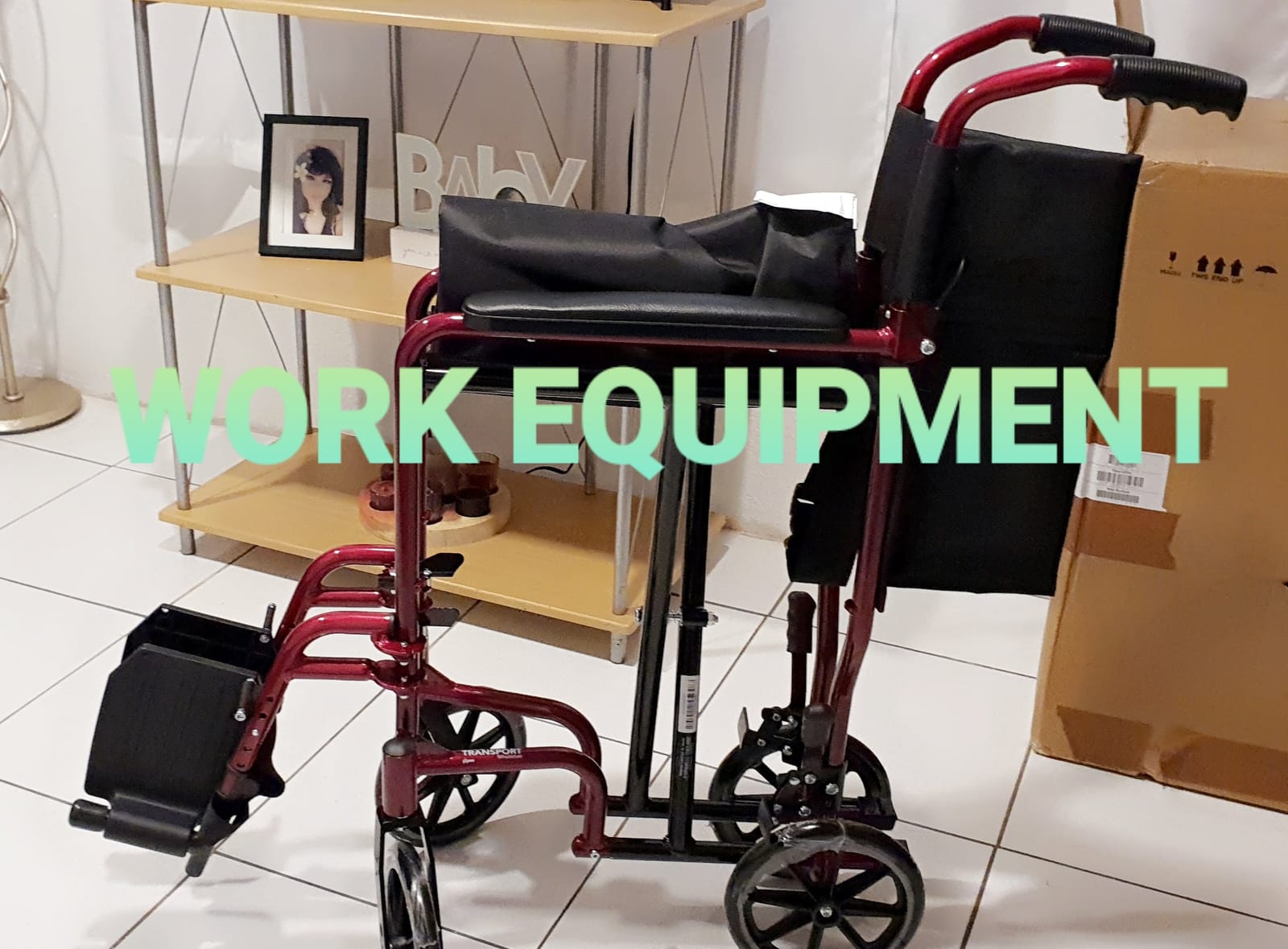 ProBasics KTA1916SA-PK Aluminum Transport Wheelchair - 19