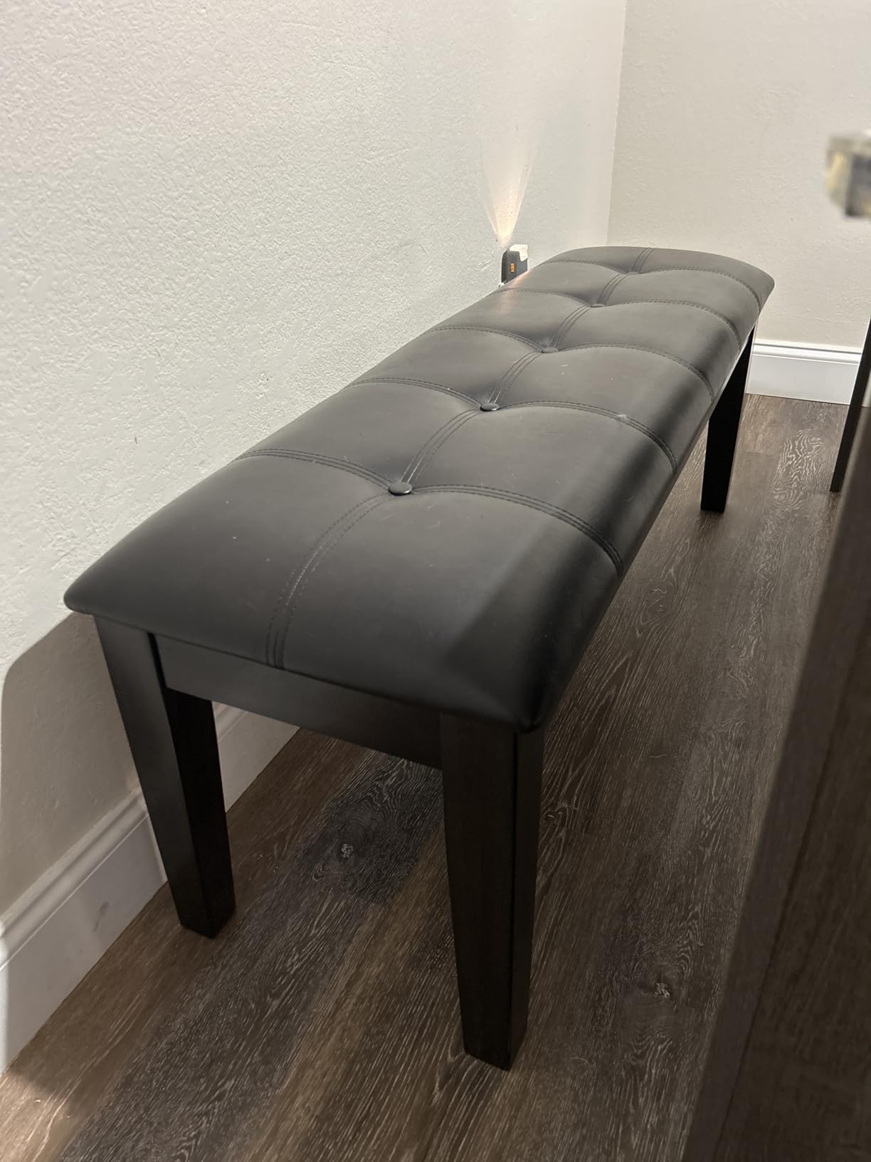 Signature Design by Ashley Haddigan Traditional Upholstered Dining Room Bench, Dark Brown customer photo 1