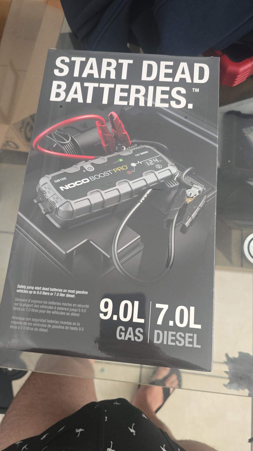 NOCO Boost GB150: 3000A UltraSafe Jump Starter - 12V Lithium Battery Booster Pack, Portable Jump Box, Power Bank & Jumper Cables - for 9.0L Gas and 7.0L Diesel Engines customer photo 1