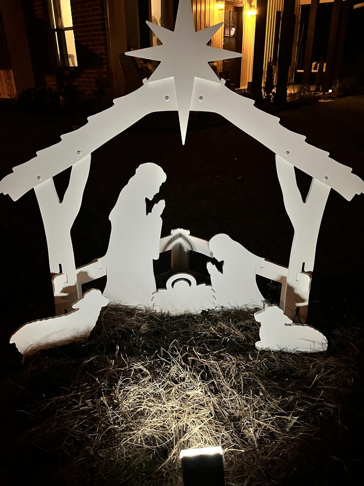 FrontYard Originals All-Weather Outdoor Nativity, Waterproof, Made in USA, Over 4ft Tall, Durable Material, Simple Assembly, Easy Storage, Yard Nativity Set customer photo 1