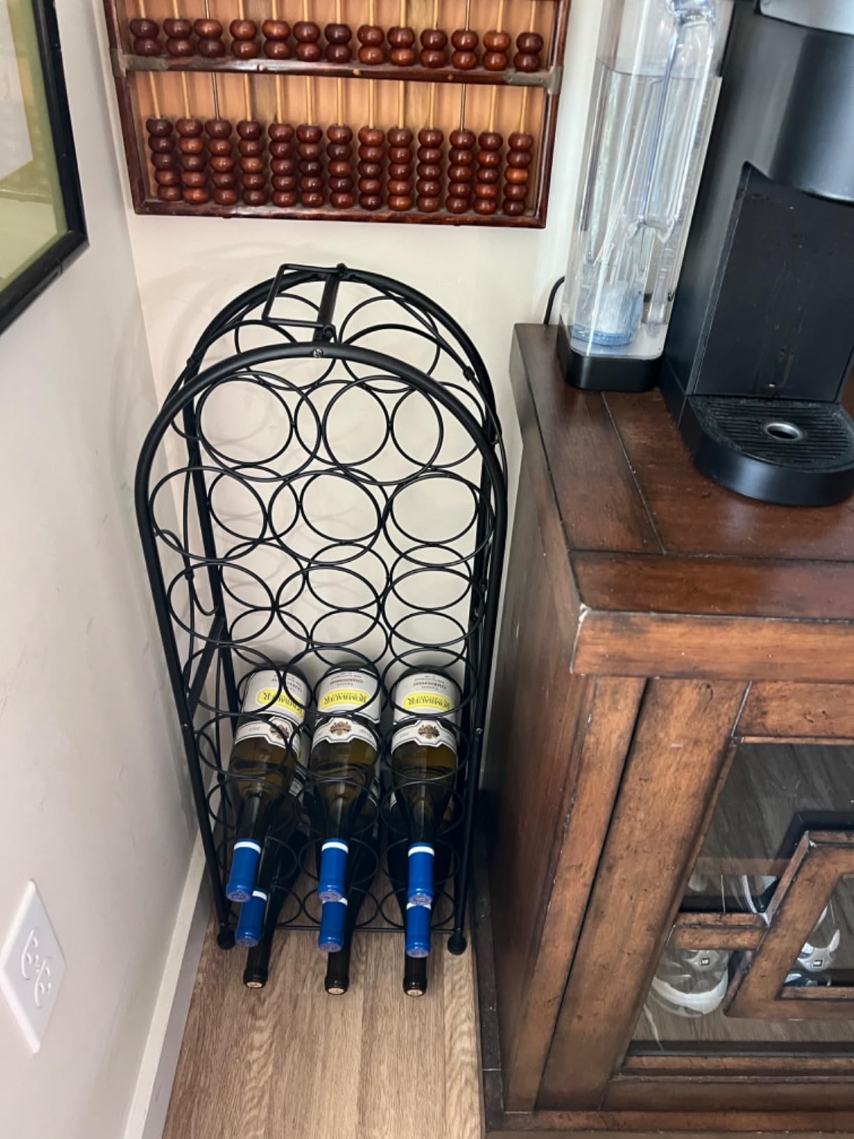 Sorbus Freestanding Wine Rack - Elegant and Unique Bordeaux Chateau Style Floor Wine Stand for 23 Wine Bottle Storage, Champagne, Metal Wine Bottle Holder Stands for Kitchen, Home Bar, Mini Wine Bar customer photo 1