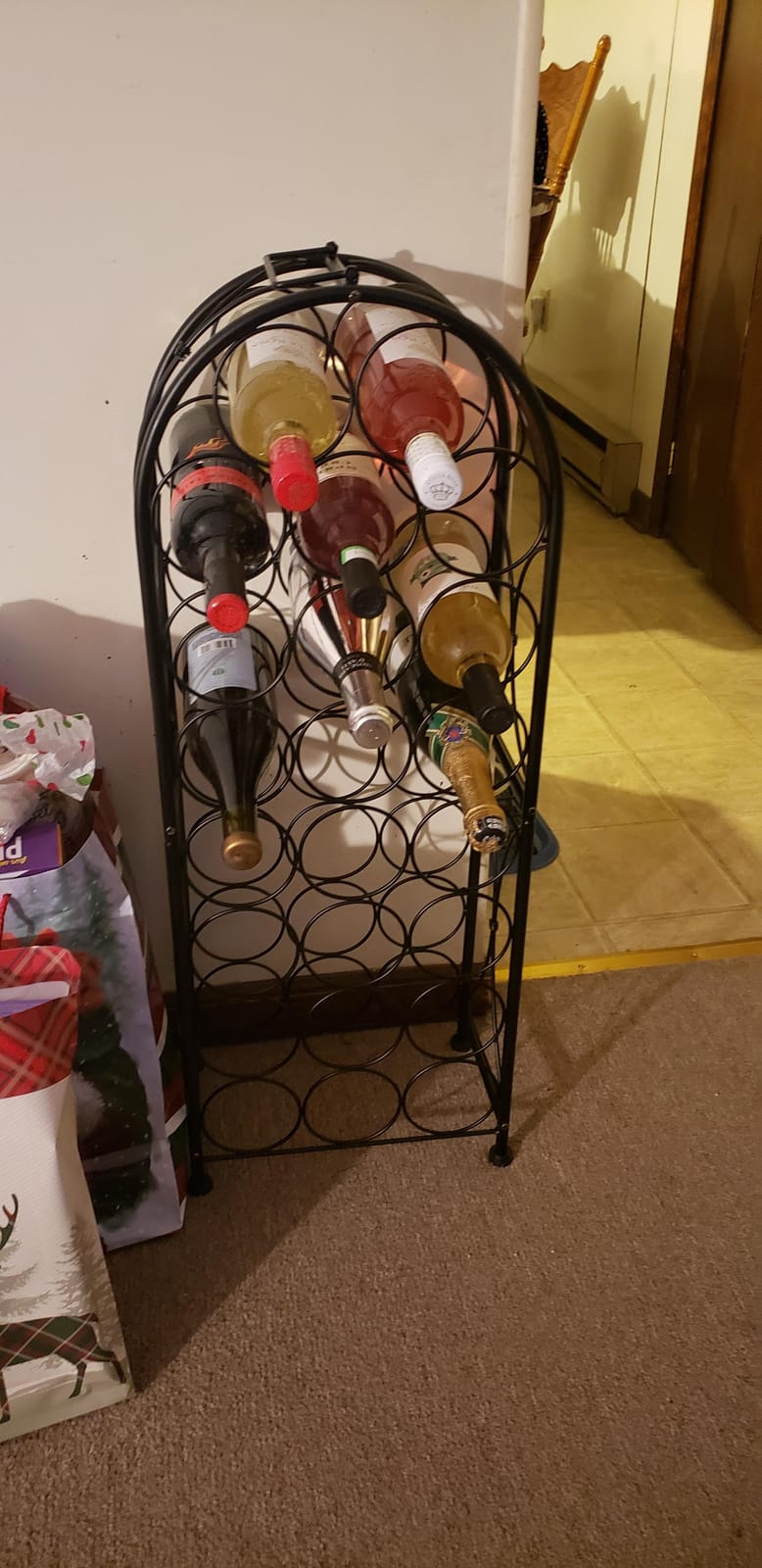 Sorbus Freestanding Wine Rack - Elegant and Unique Bordeaux Chateau Style Floor Wine Stand for 23 Wine Bottle Storage, Champagne, Metal Wine Bottle Holder Stands for Kitchen, Home Bar, Mini Wine Bar customer photo 2