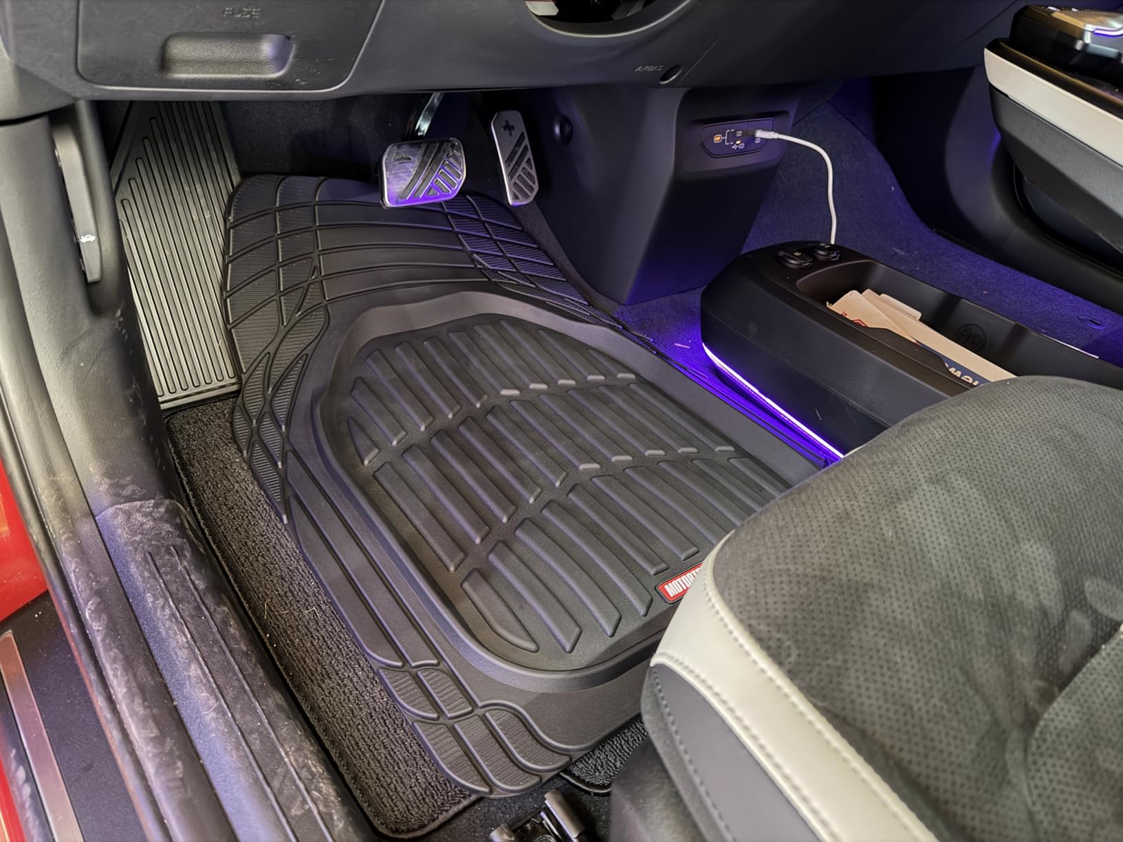 Motor Trend FlexTough Floor Mats for Cars, Black Deep Dish All-Weather Car Mats, Waterproof Trim-to-Fit Automotive Floor Mats for Cars Trucks SUV, Universal Floor Liner Car Accessories customer photo 1