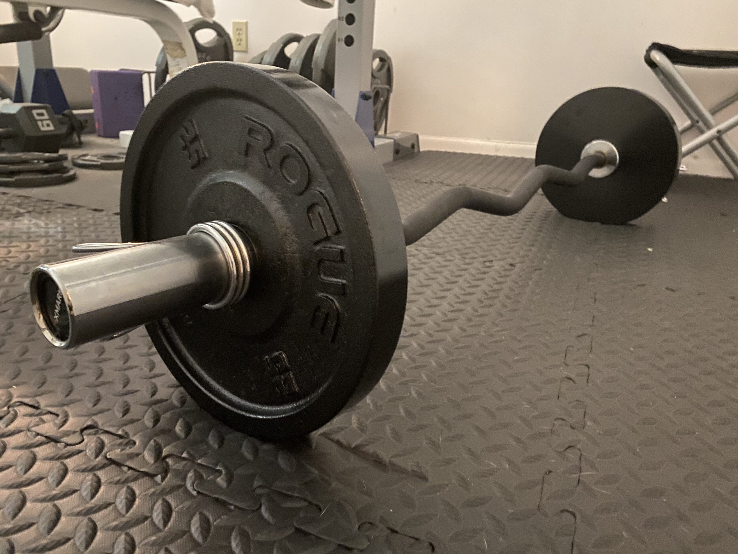 XMark EZ Curl Bar or Olympic Weight Set with EZ Curl Bar, Weight Plate Set customer photo 2