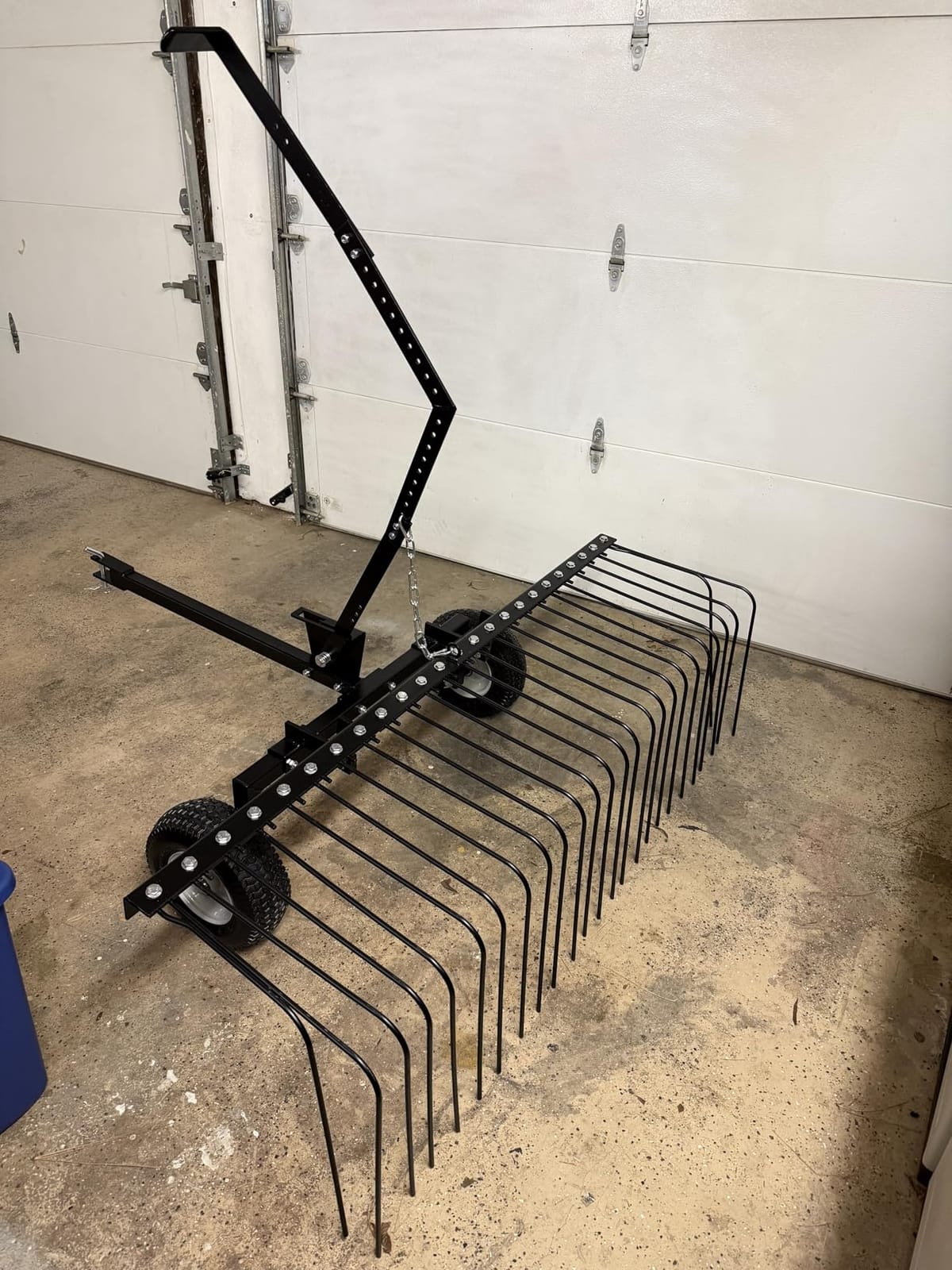 Yard Tuff Pine Straw Rake, Steel Lawn Sweeper with 24 Spring Tines, 60-Inch - Leaf Collector Attachment with Pin Hitch for ATV, UTV or Utility Tractor customer photo 1