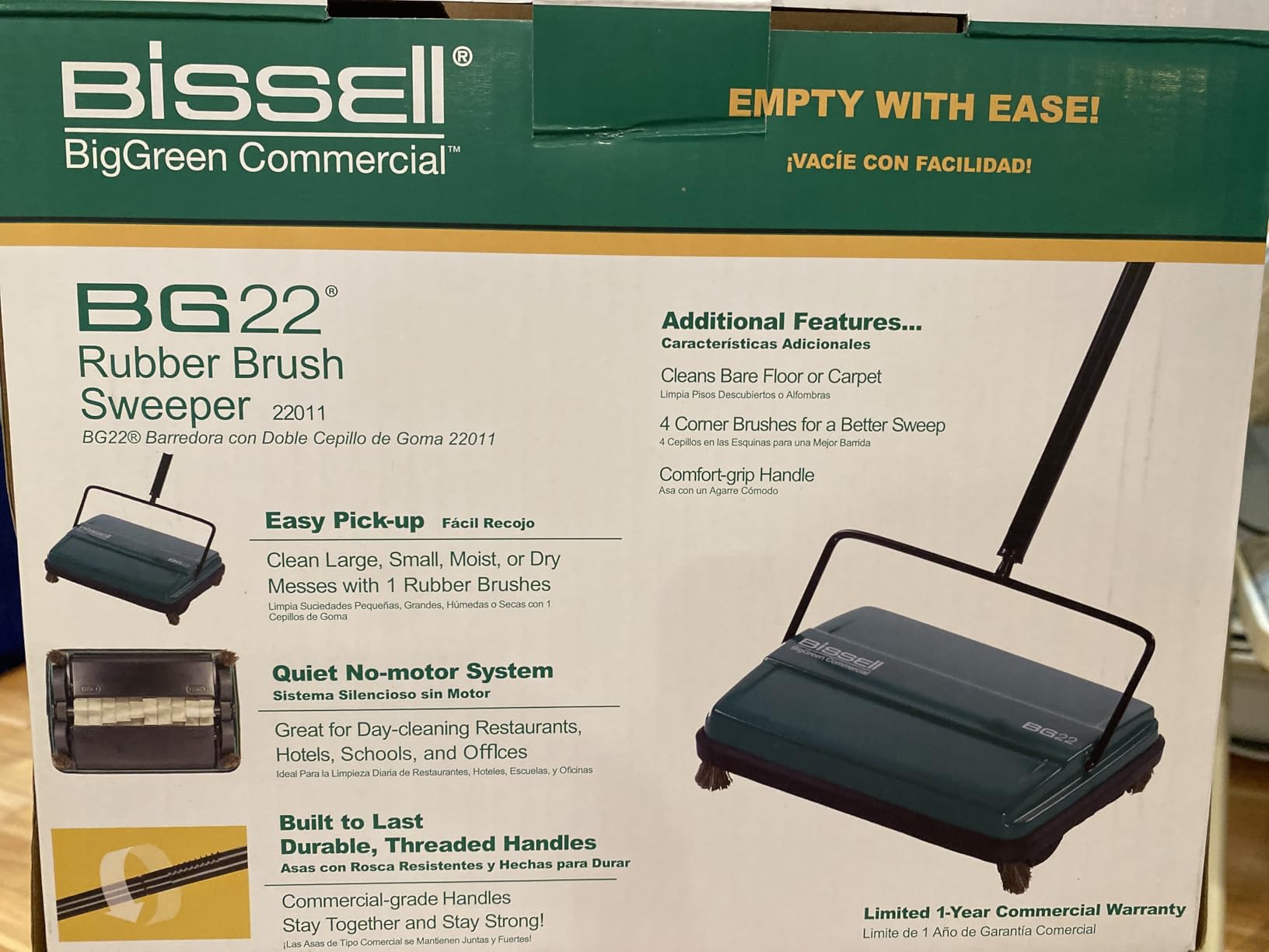 Bissell Commercial BG22 Manual Sweeper, Green customer photo 2
