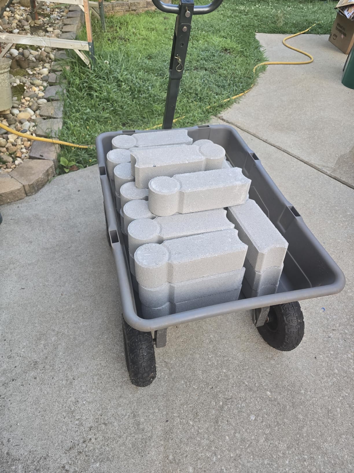 Gorilla Carts Poly Garden Dump Cart, 4 Cu Ft Tub, 600 lb Haul Capacity, Black - Heavy-Duty Utility Wagon with Quick-Release Dumping & Pneumatic Tires for Yard, Landscaping and Gardening customer photo 2