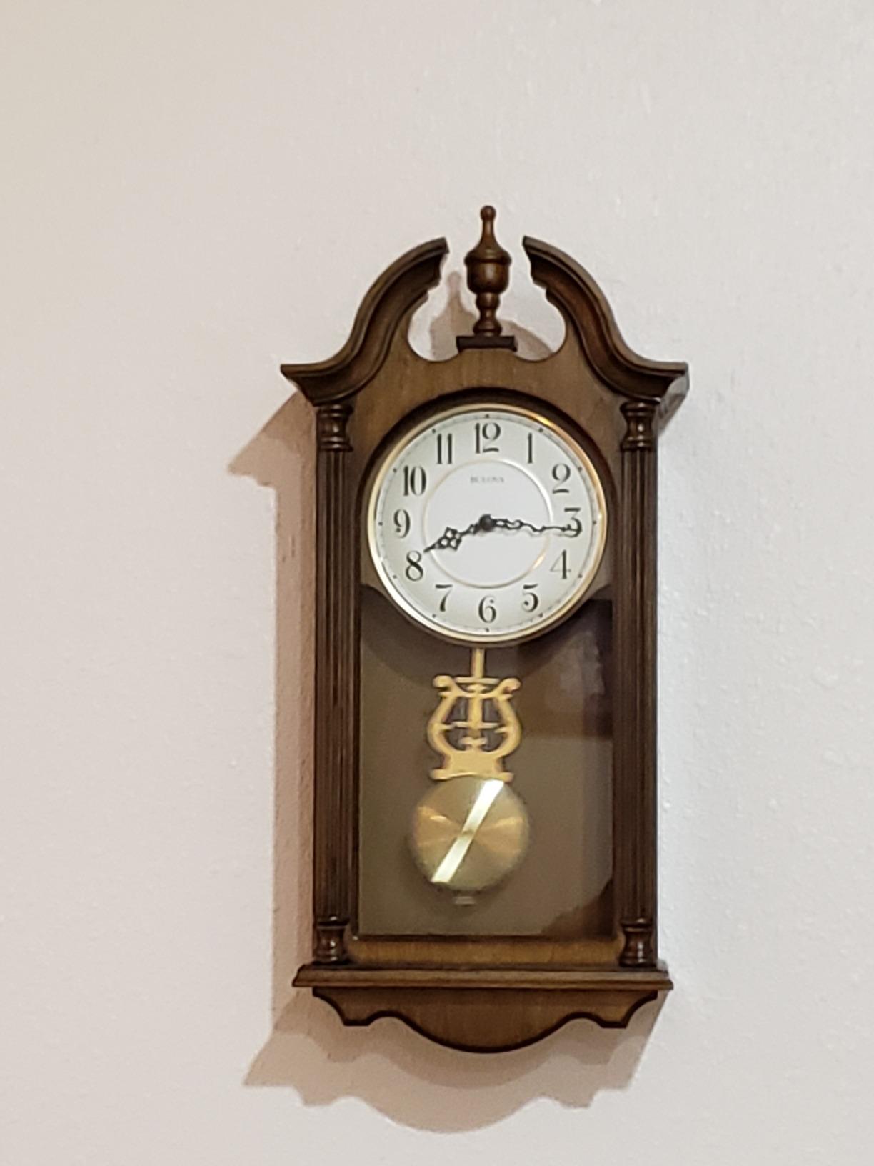 Bulova C1517 Saybrook Wall Clock, Brown Cherry customer photo 2