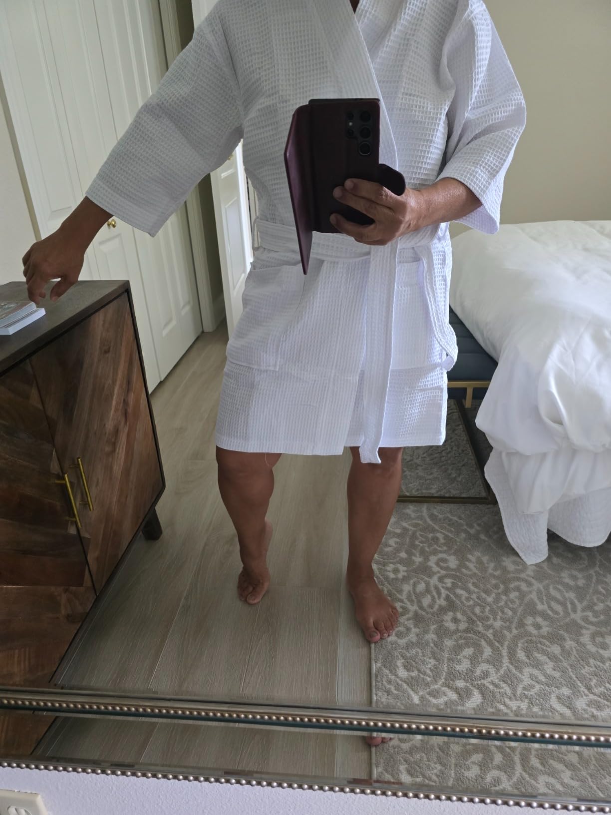 Turquaz Lightweight Short Robes For Women Waffle Kimono Bathrobe - Soft, Fast-Drying, Long-Lasting Cotton Blend customer photo 2