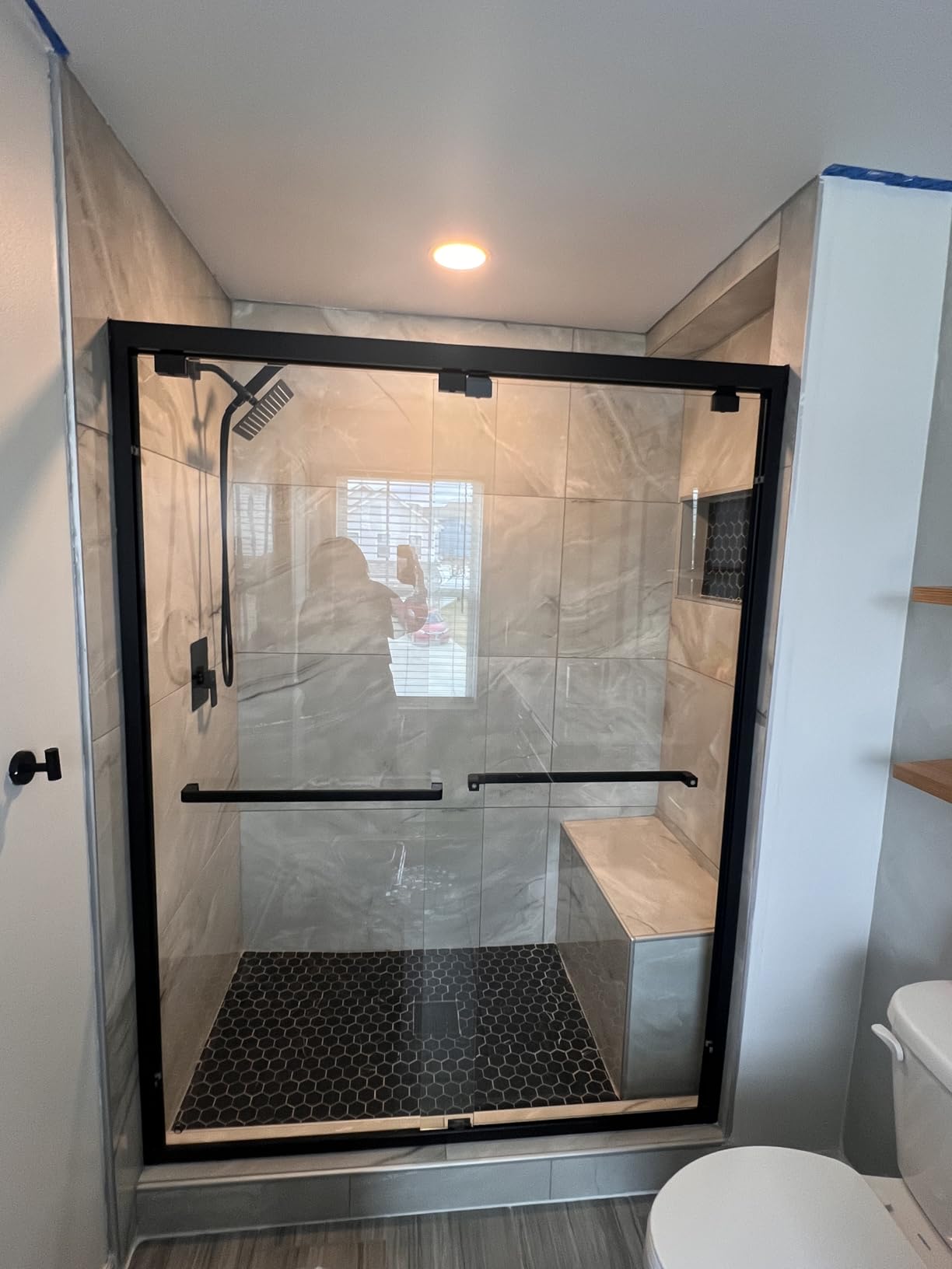DreamLine Encore 56-60 in. W x 76 in. H Semi-Frameless Bypass Shower Door in Chrome, SHDR-1660760-01 customer photo 1