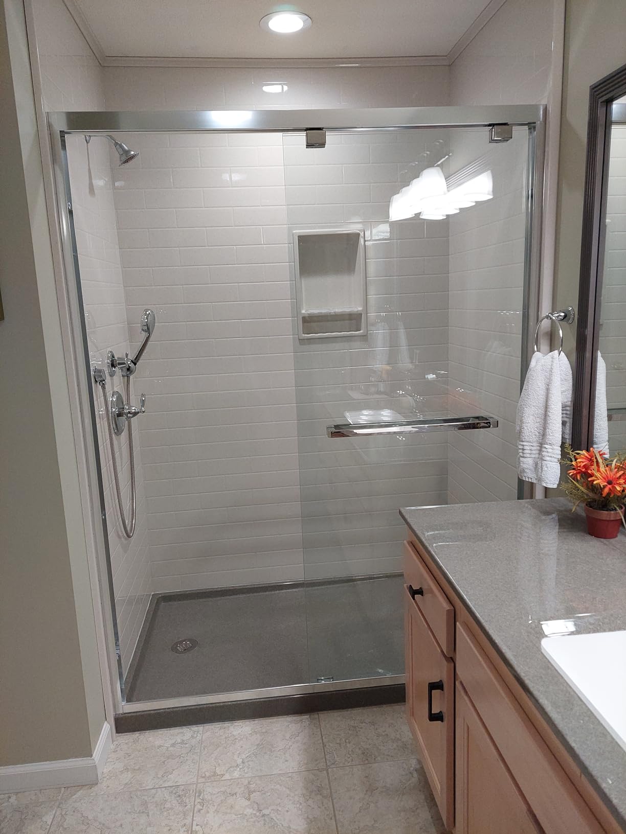 DreamLine Encore 56-60 in. W x 76 in. H Semi-Frameless Bypass Shower Door in Chrome, SHDR-1660760-01 customer photo 2