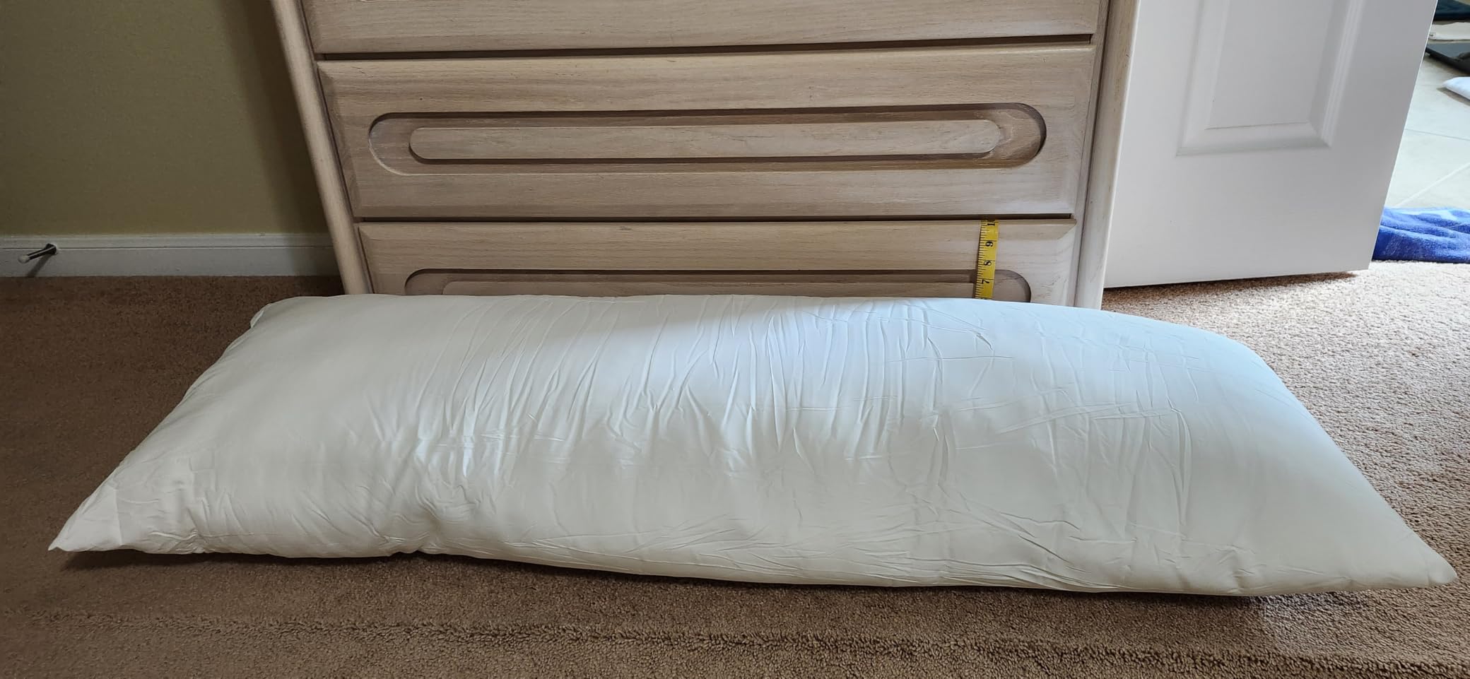 Utopia Bedding Full Body Pillow for Side Sleeper, White Long Pillow for Bed | Large Body pillows for Adults, Plush Support, Pregnancy Pillow Insert for sleeping, helps maintain body contour, 20x54 inches customer photo 2