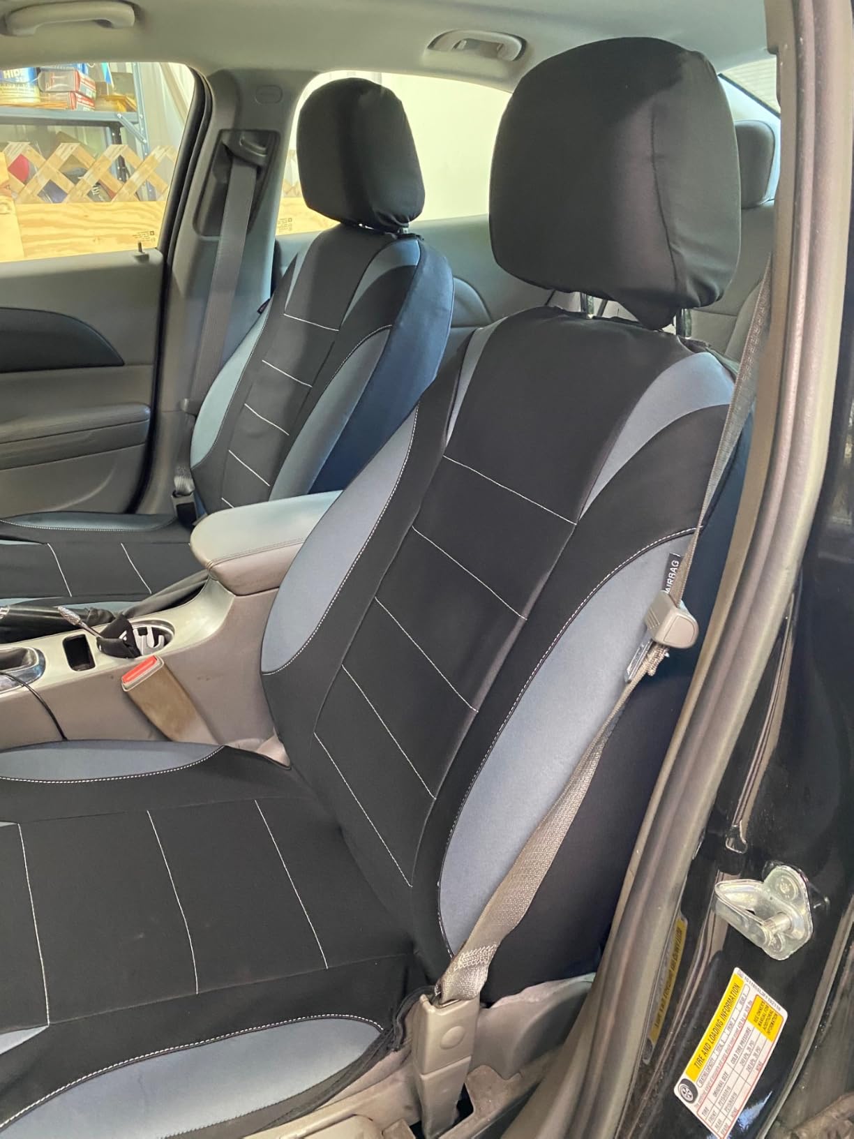 CAR PASS Waterproof Car Seat Covers Front Seats Only with 5mm Composite EVA, Neoprene Car Seat Cover with Separate Headrest Cover, Quick Setup Universal Fit for Car SUV Trucks, Airbag Compatible (Gray) customer photo 1