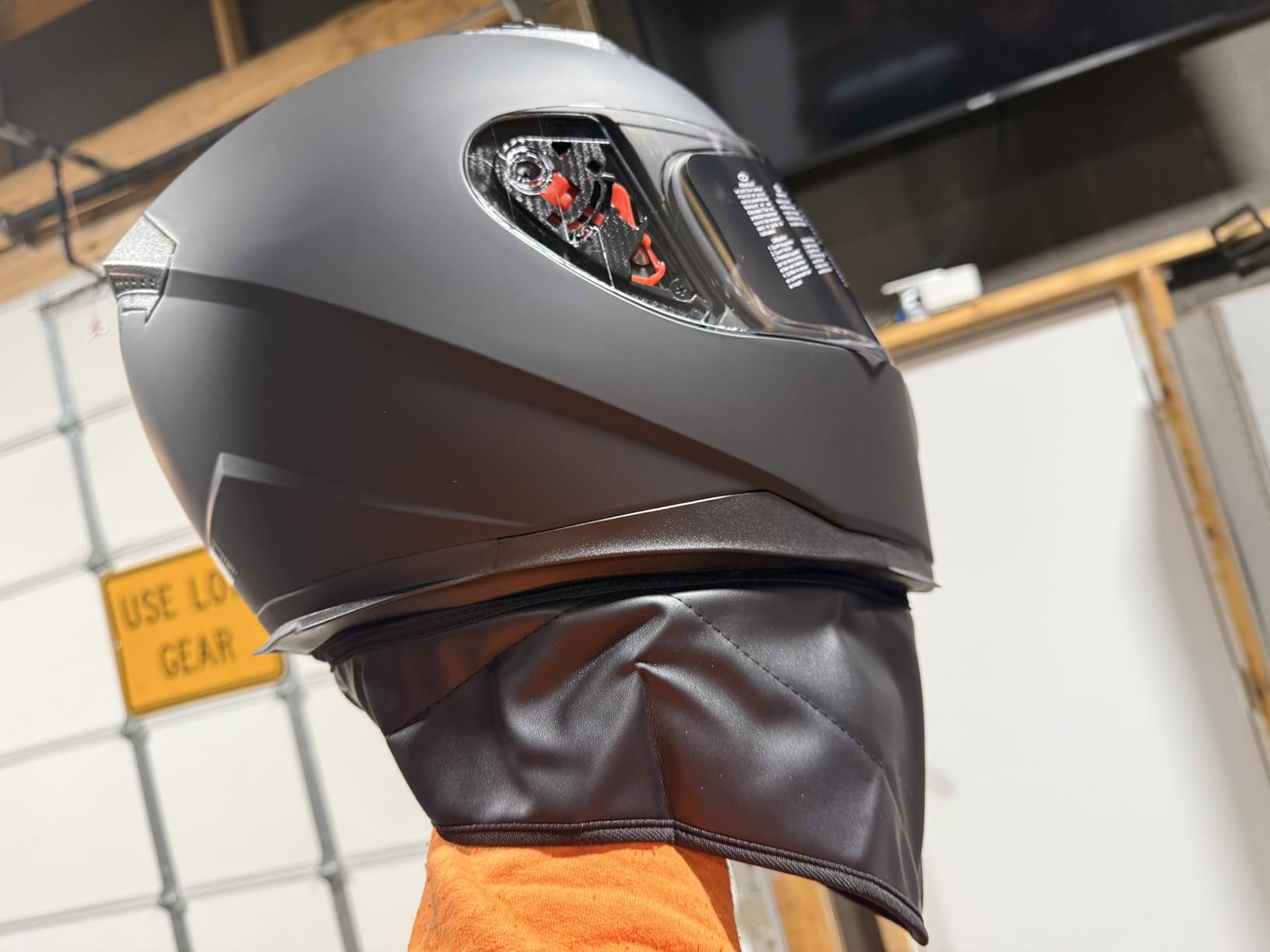 ILM Full Face Motorcycle Street Bike Helmet with Removable Winter Neck Scarf + 2 Visors DOT Model ILM-313 customer photo 1
