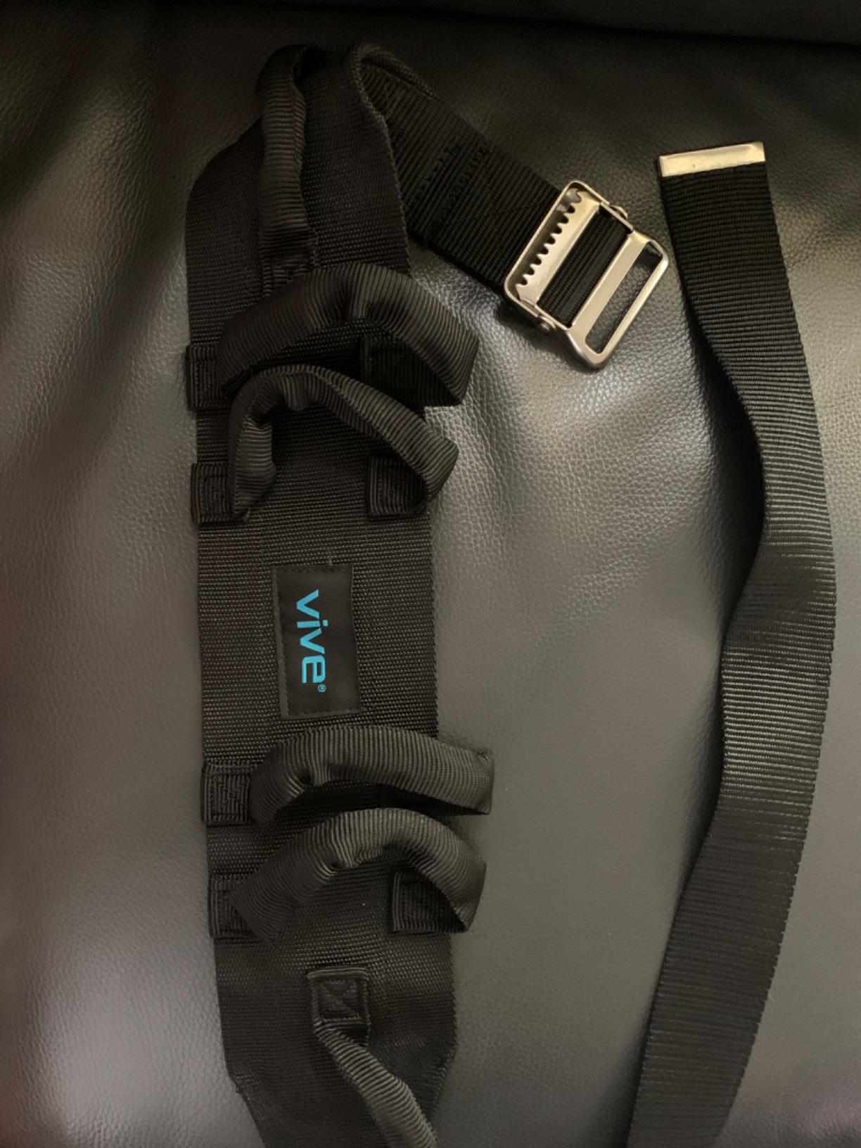 Vive Gait Belt (350lbs) Transfer Belt with Handles - Medical Nursing Safety Patient Assist - Bariatric, Elderly, Handicap, Physical Therapy - PT Gate Strap Quick Release Metal Buckle, Grabbing Teeth customer photo 2
